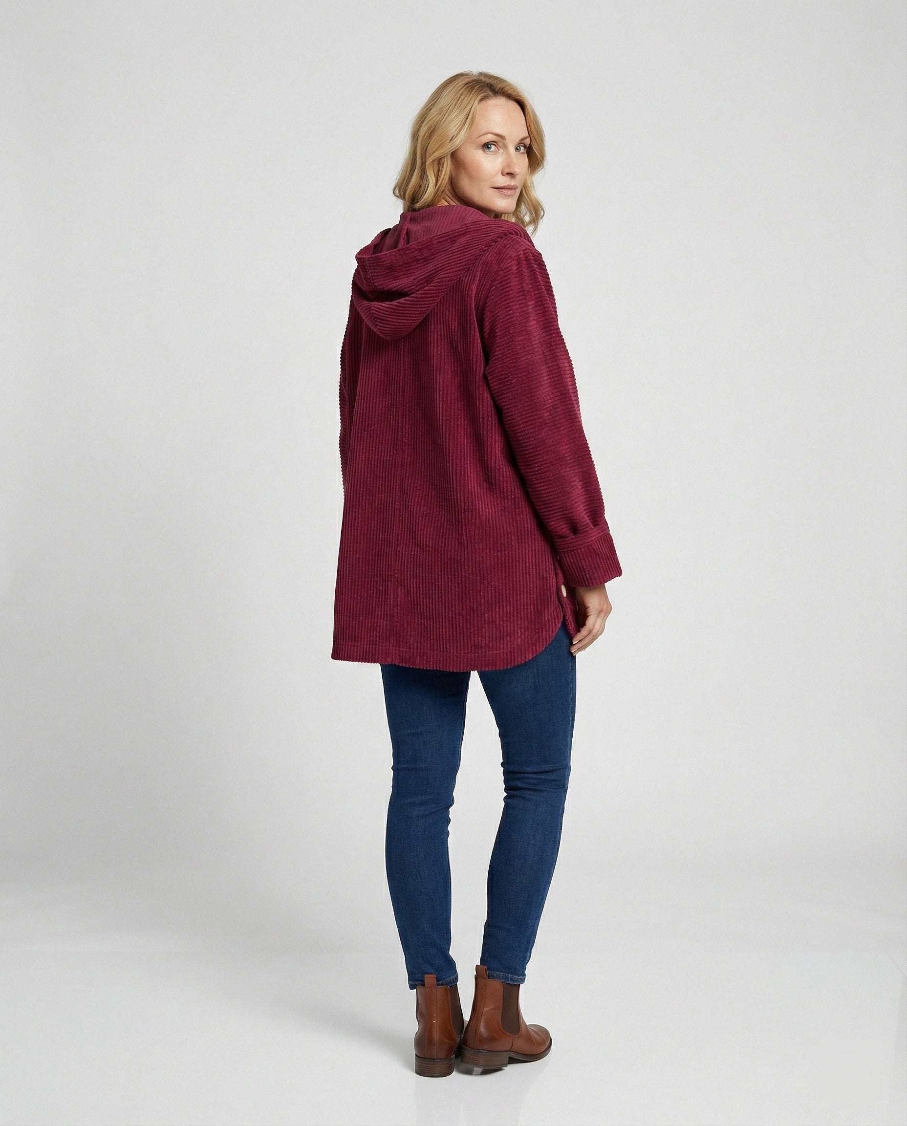 Women's Corduroy Hooded Jacket