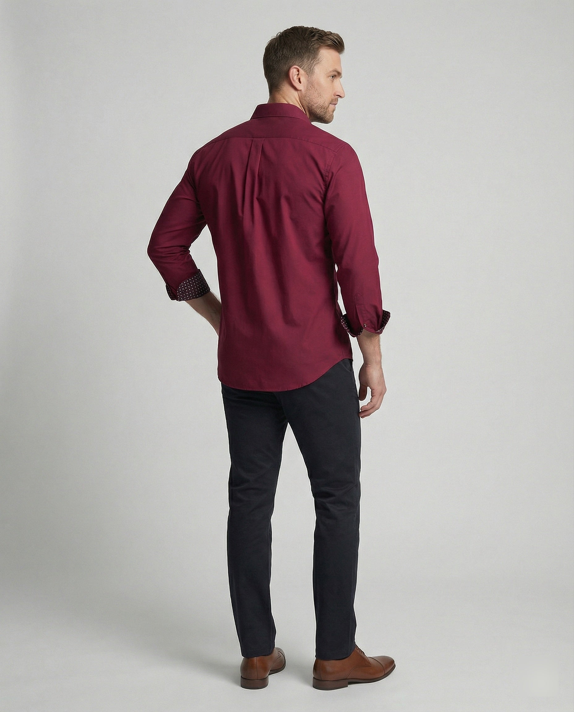 Men's Business Long Sleeve Shirt Fitted