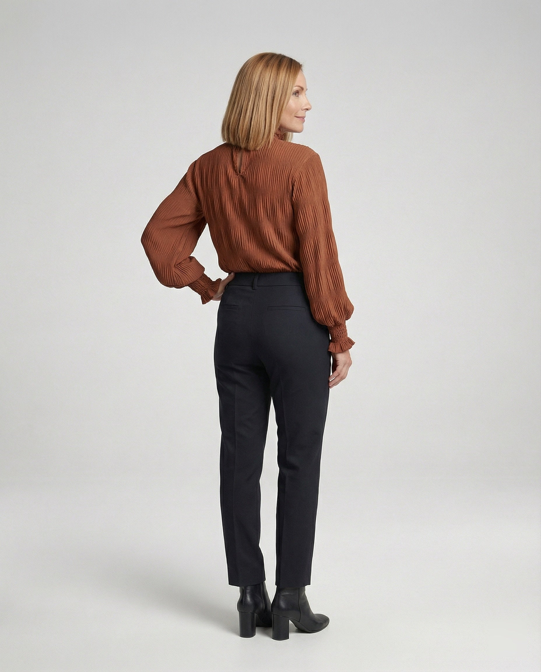 Blouse Women Pleat Ruffles