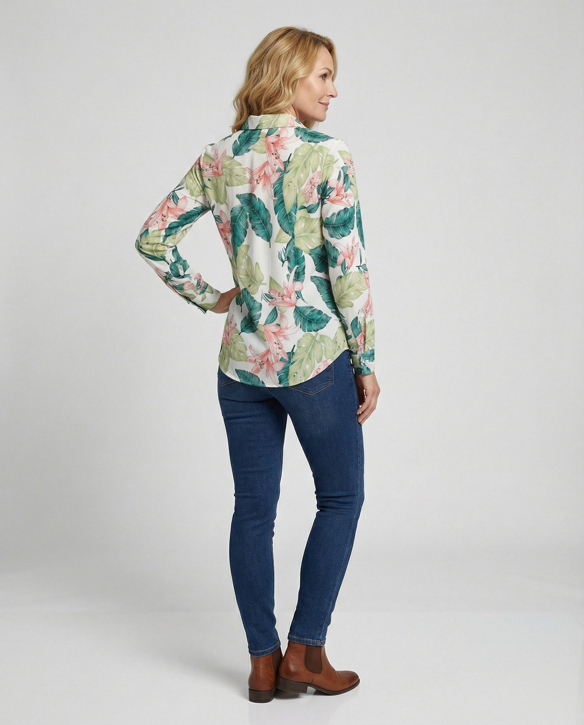 Blouse Women's Print Shirt Collar