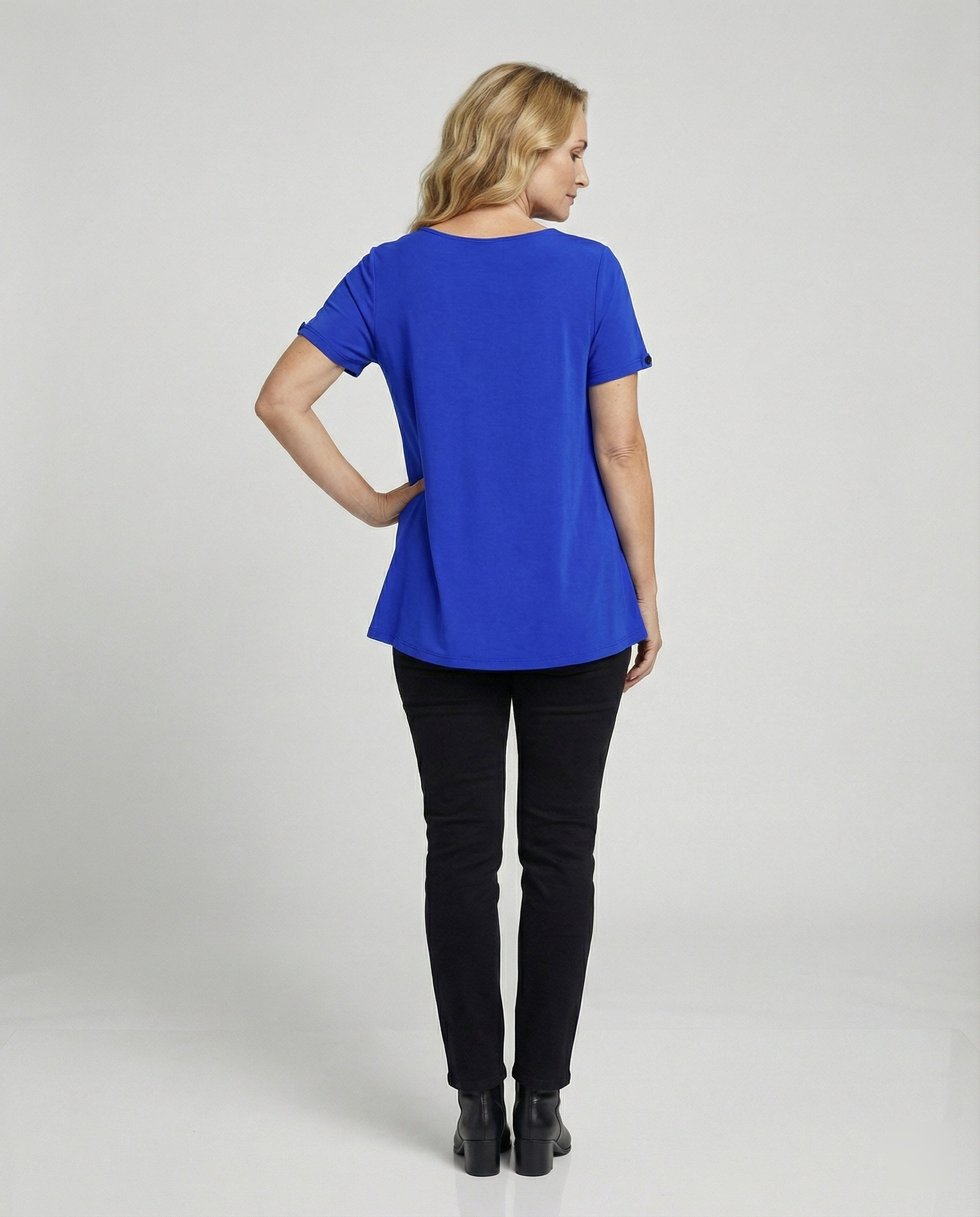 A-line tunic women with short sleeve