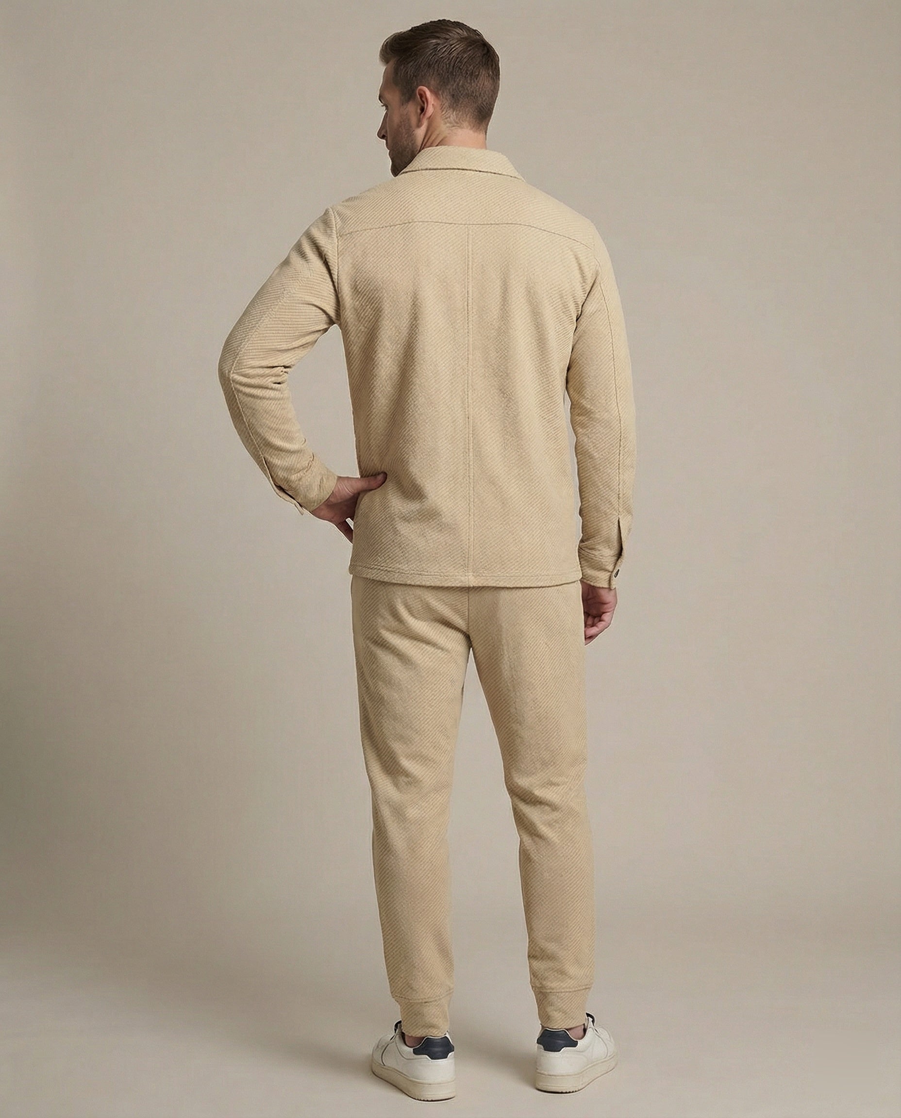 Men's cardigan with textured design