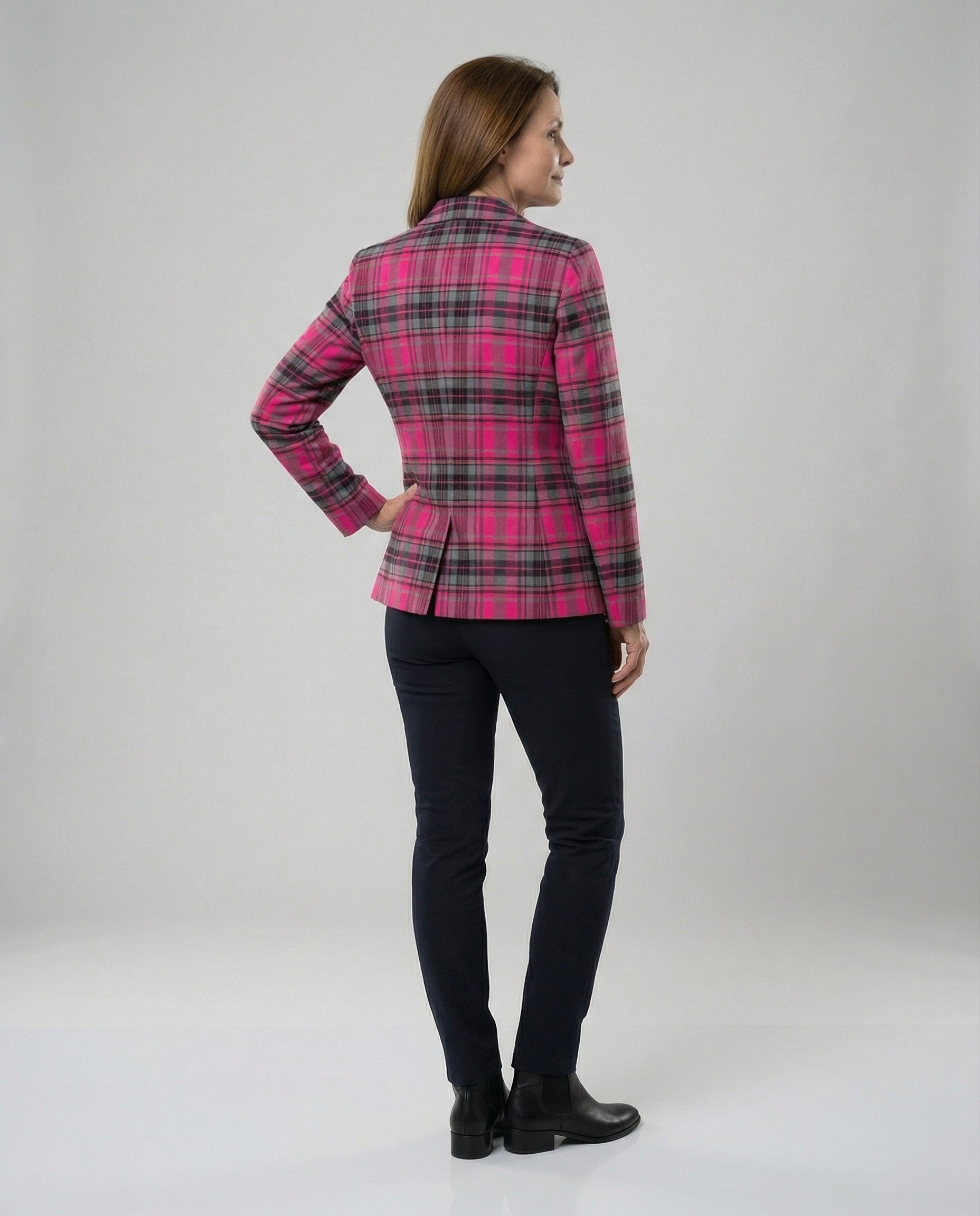Women's Checked Blazer with Modern Cut