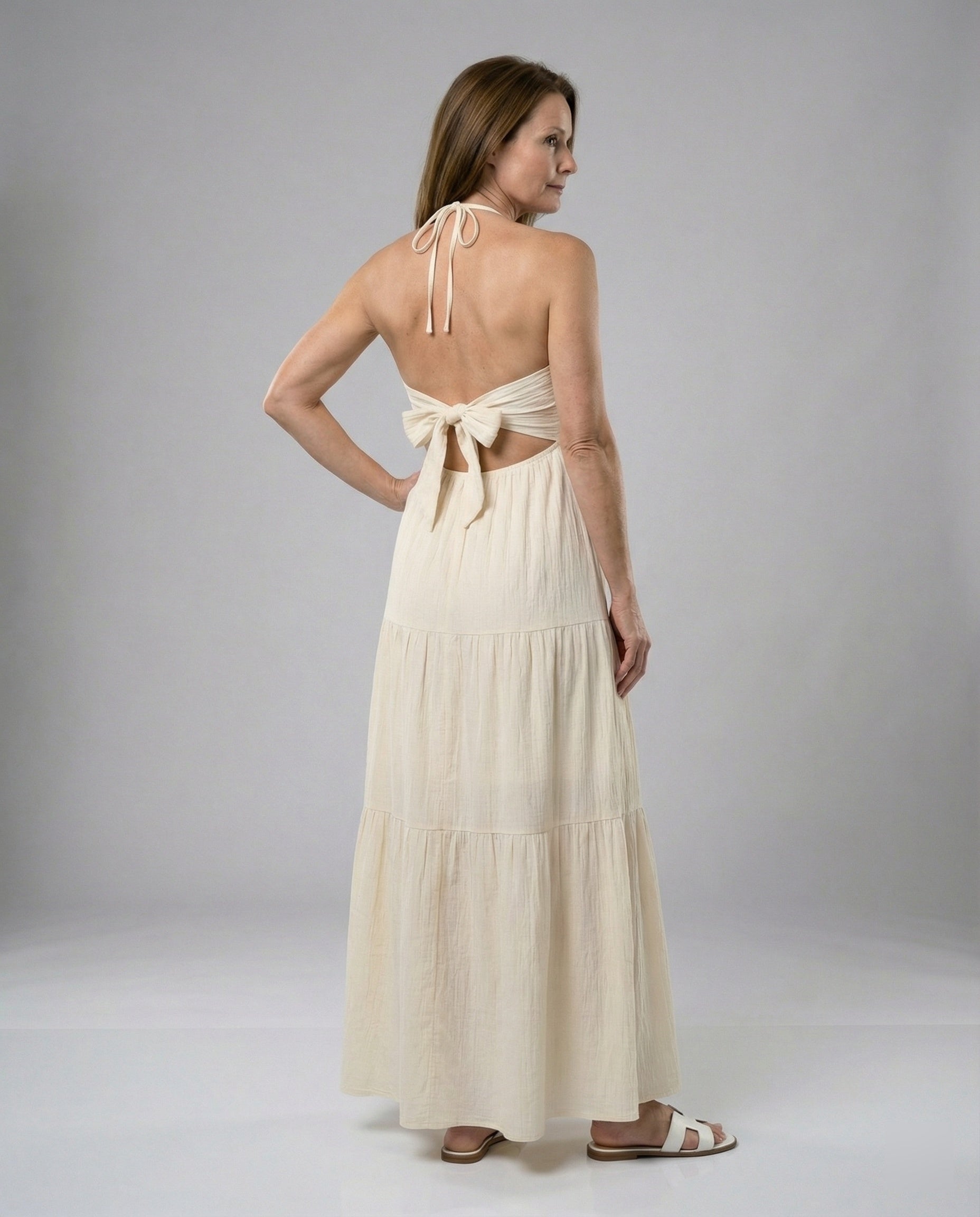 Women's Maxi Dress with Flowing Skirt