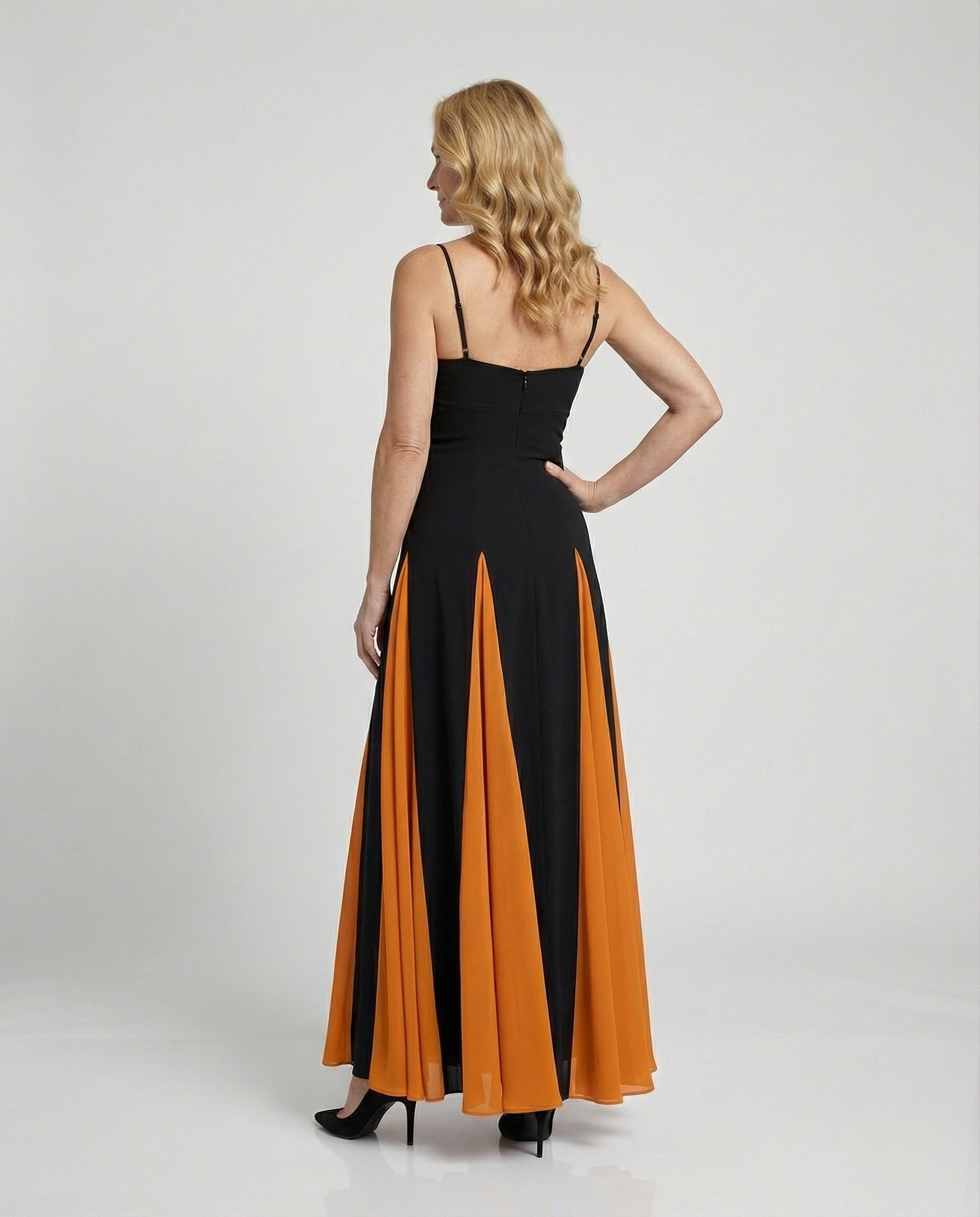 Women's evening dress long with high slit
