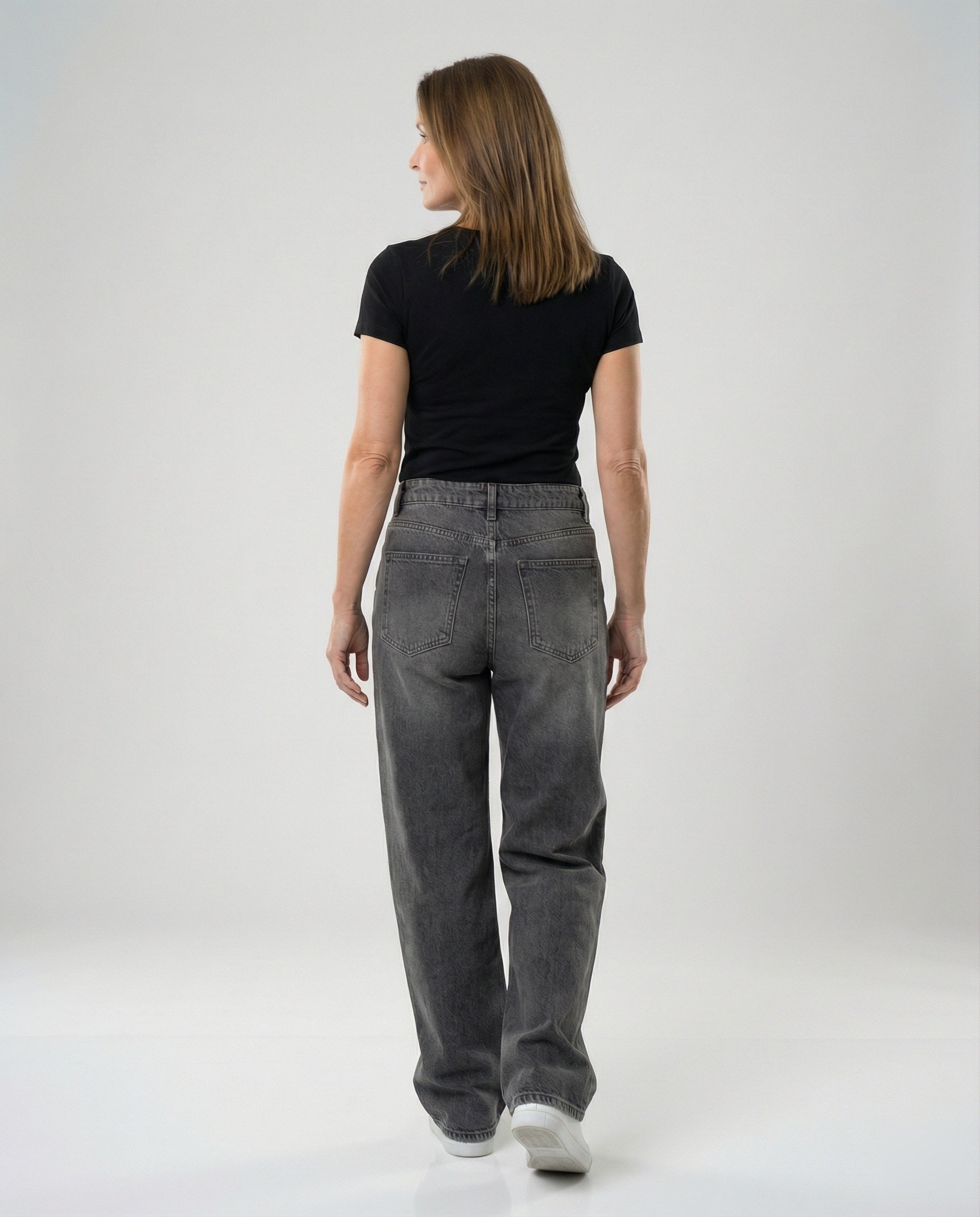Women Jeans Loose High Waist Used