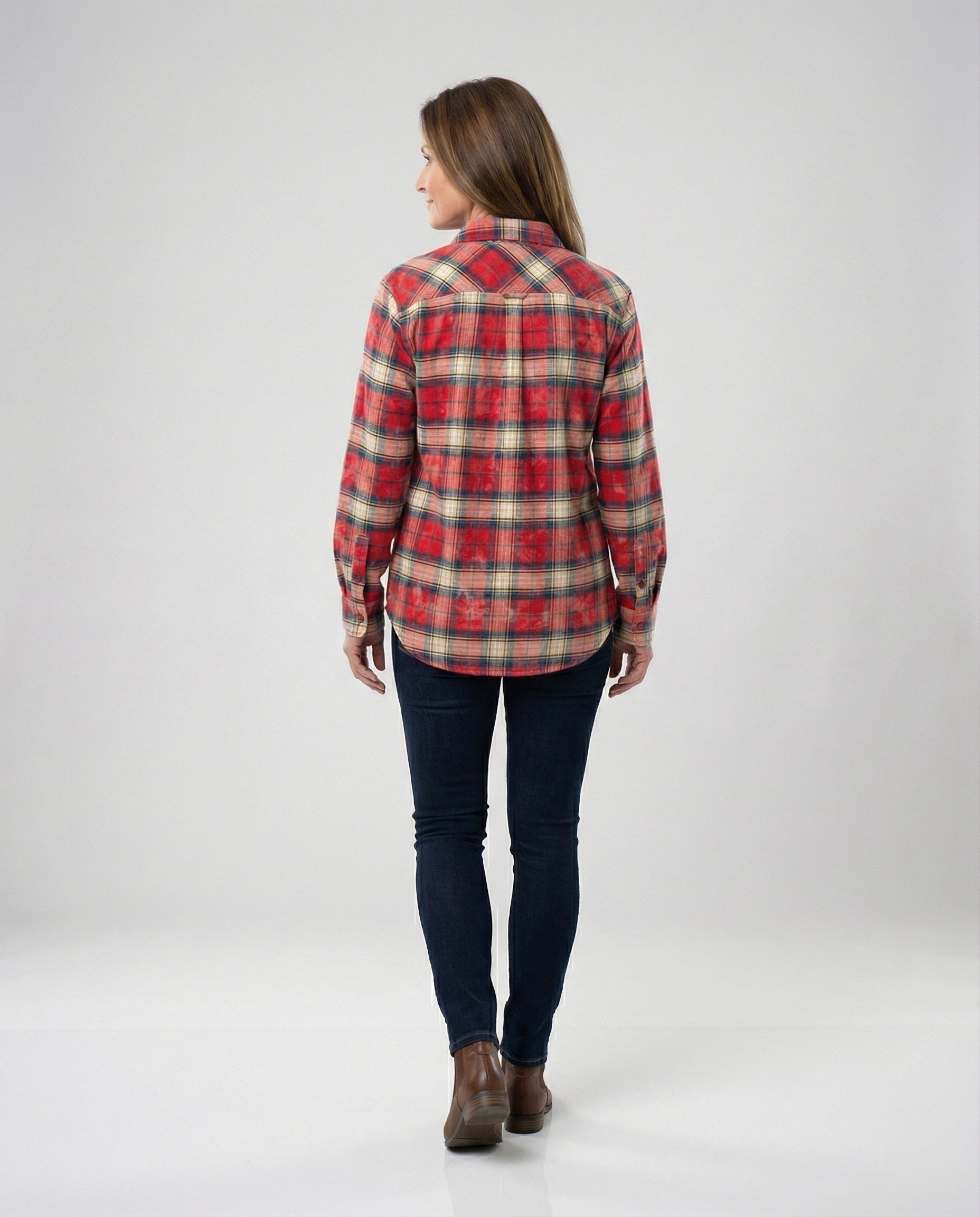 Women Shirt Oversize Checkered