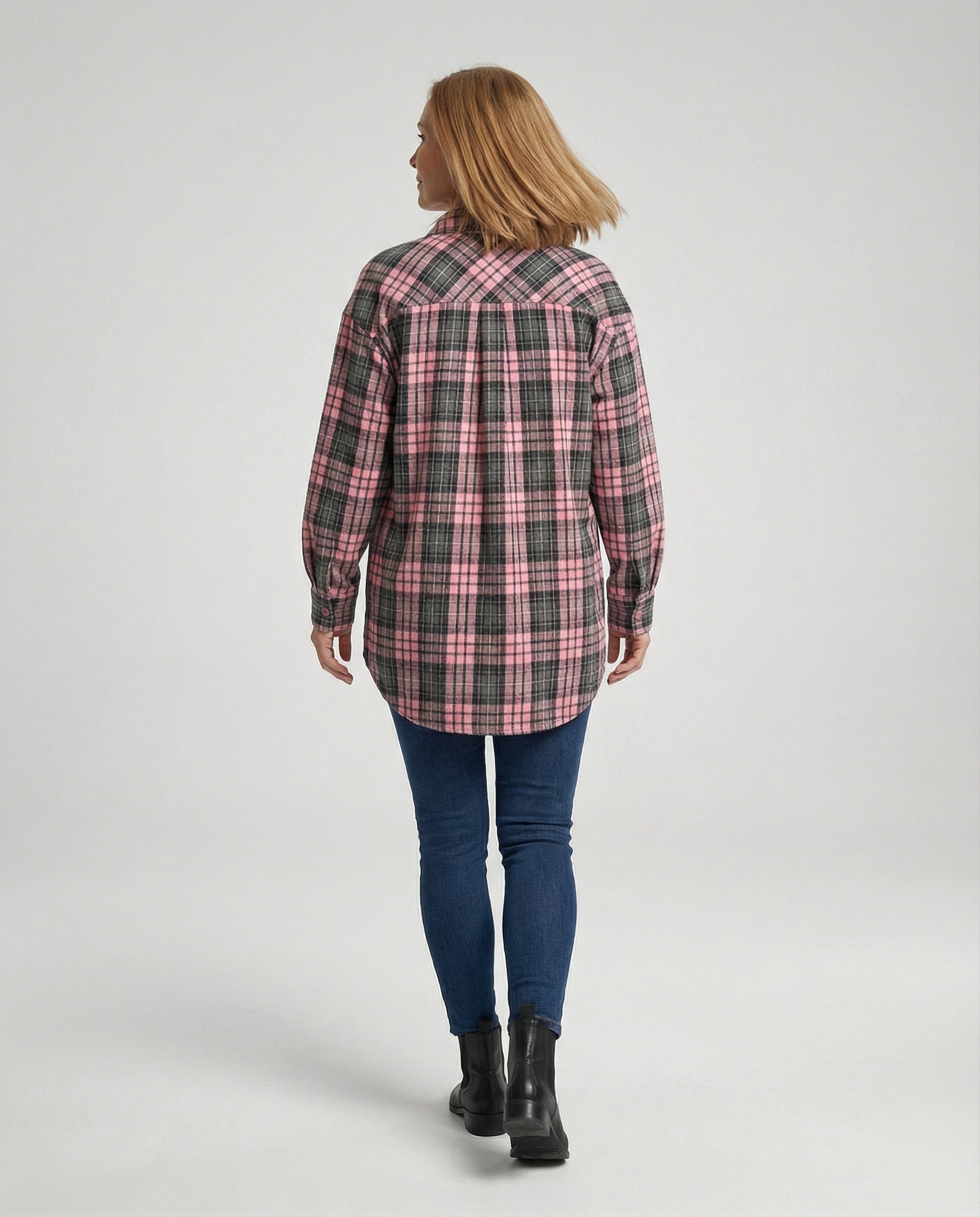 Women's Flannel Shirt Jacket Long