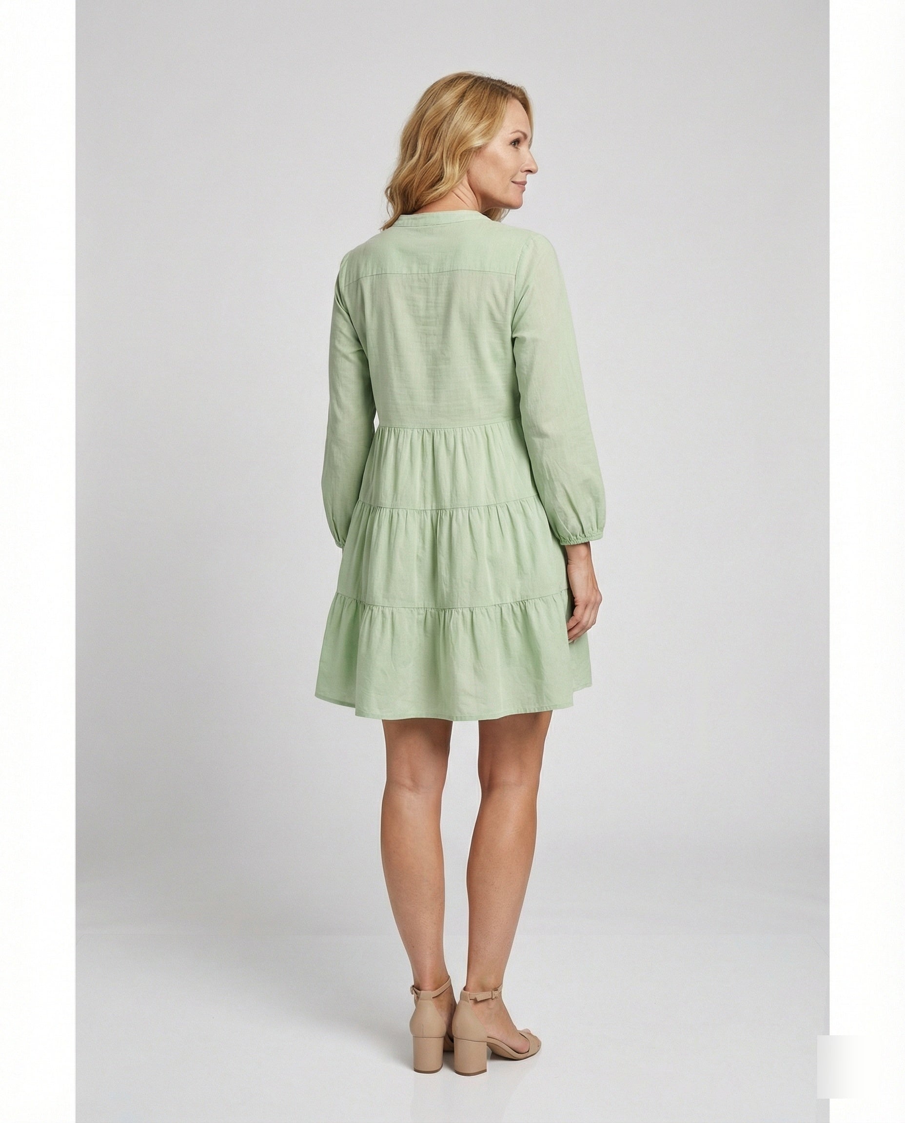 Leisure dress women tiered dress