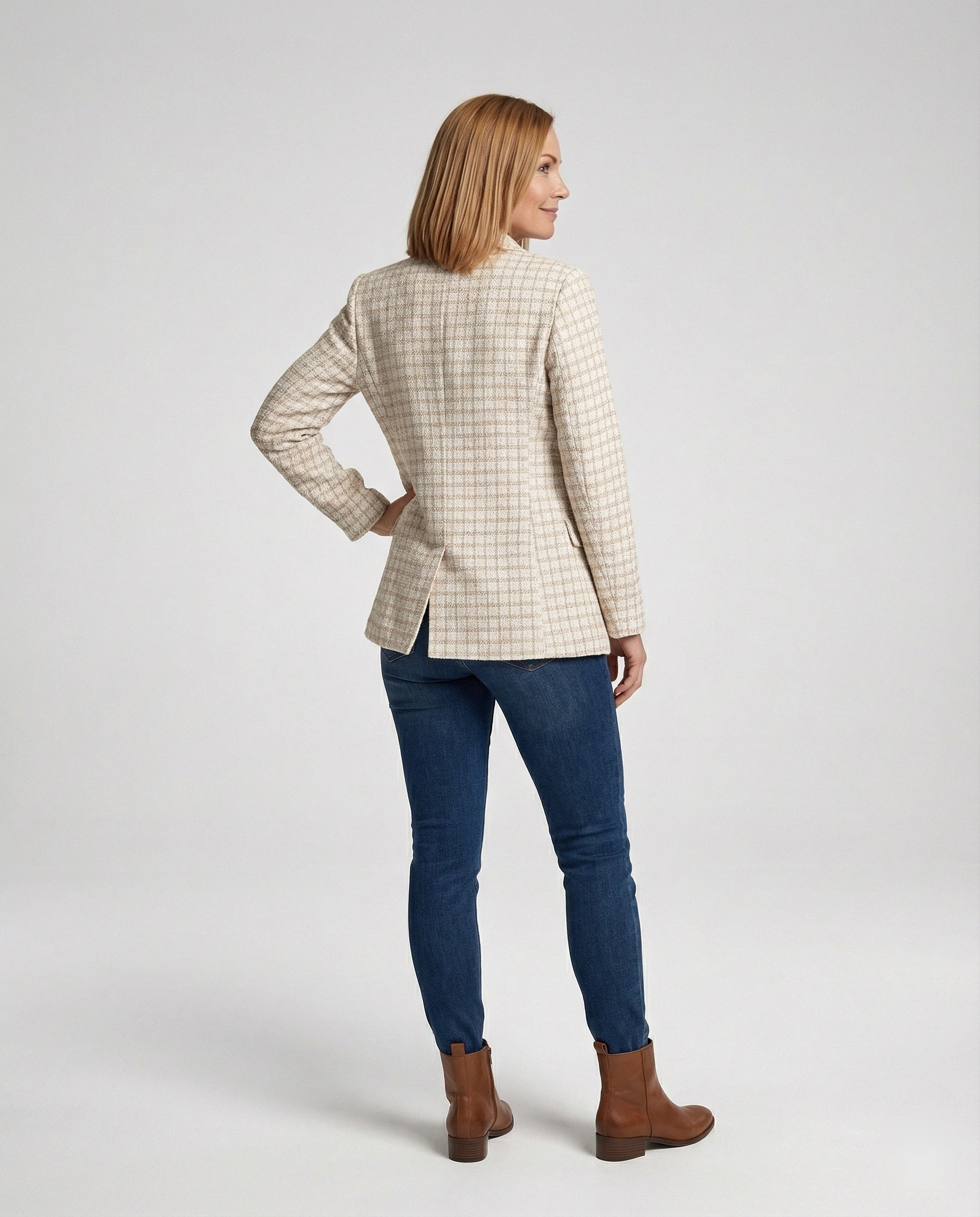 Women's Blazer Tweed Boucle