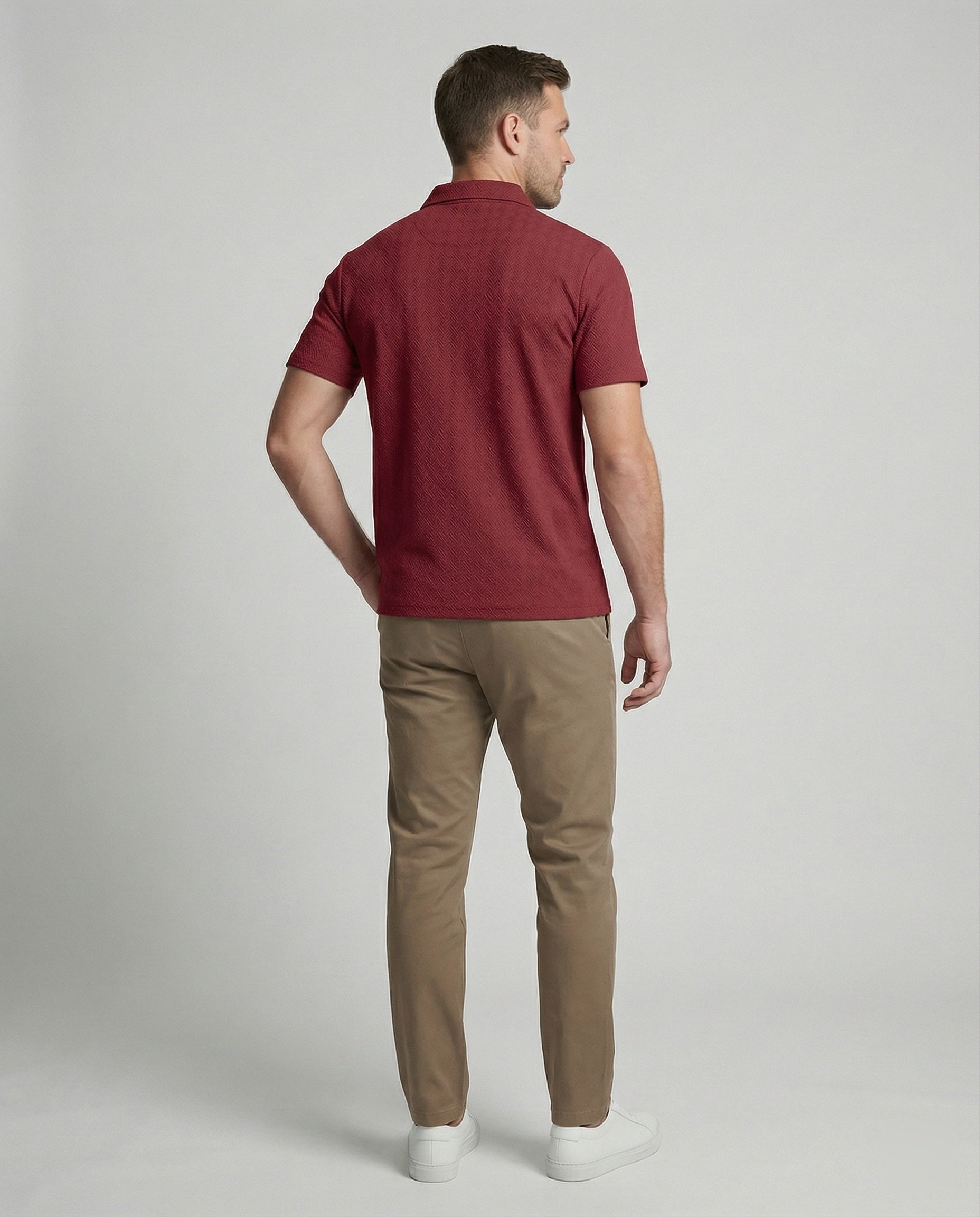 Men's polo shirt with zipper