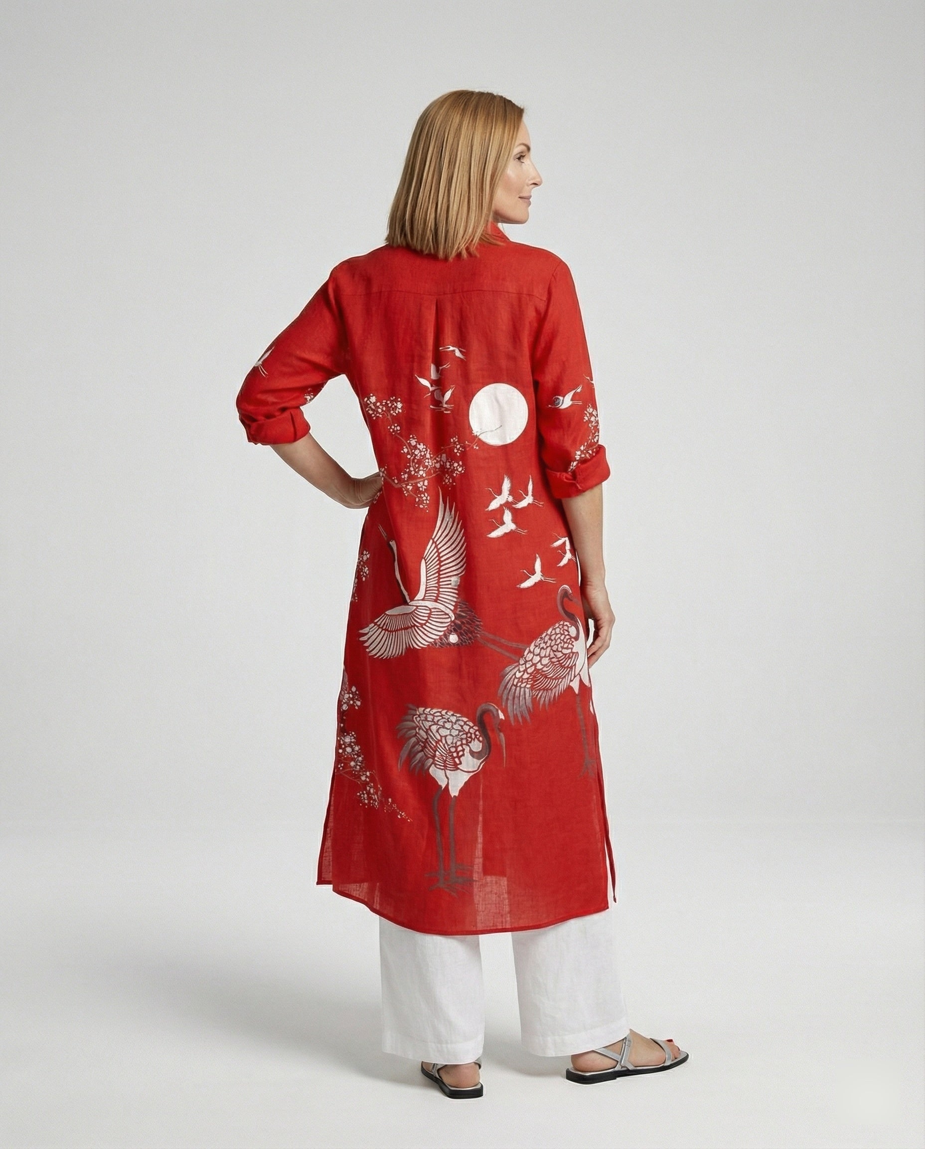 Women's Kaftan Dress Long Silk Look