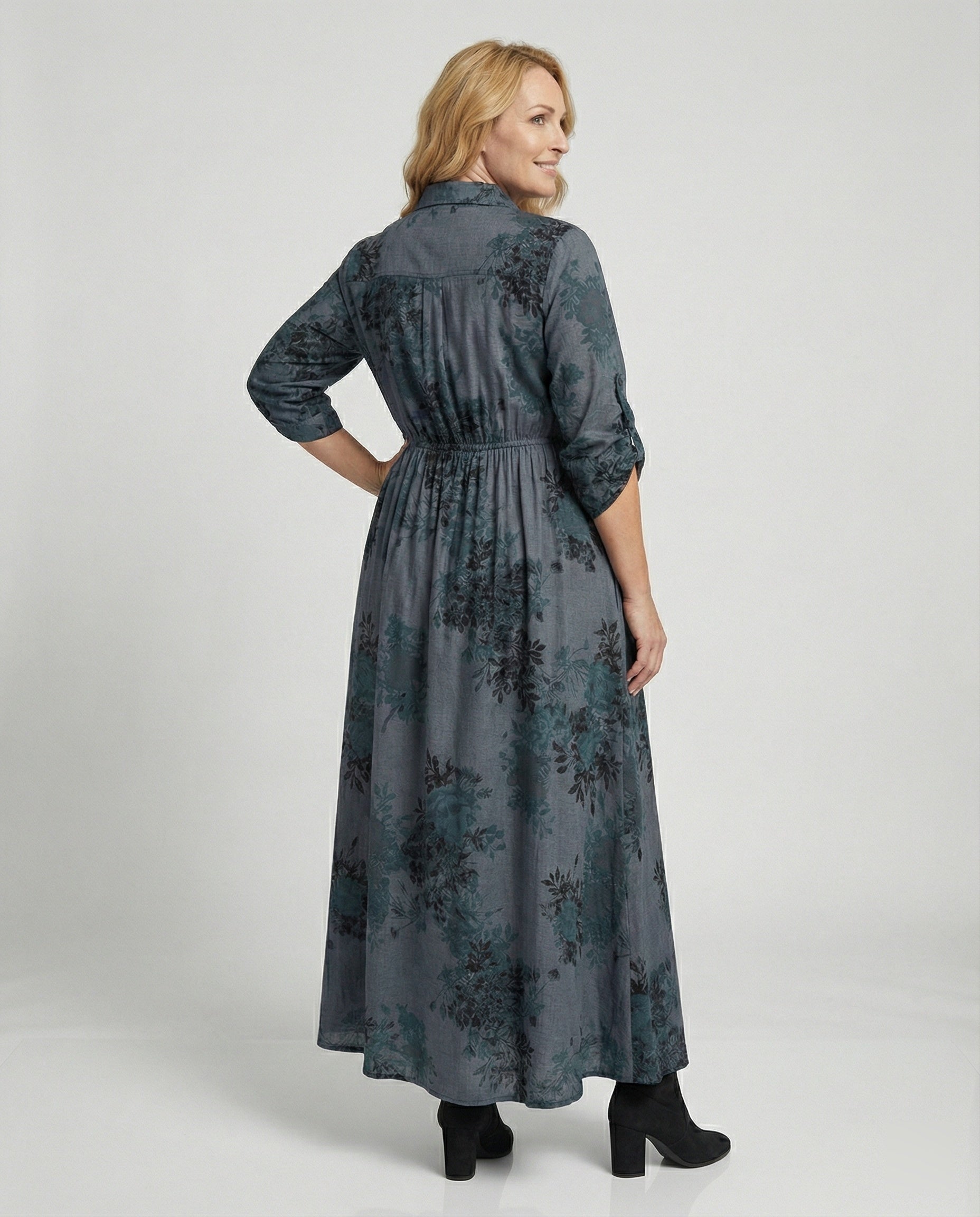 Leisure dress women shirt dress A-line
