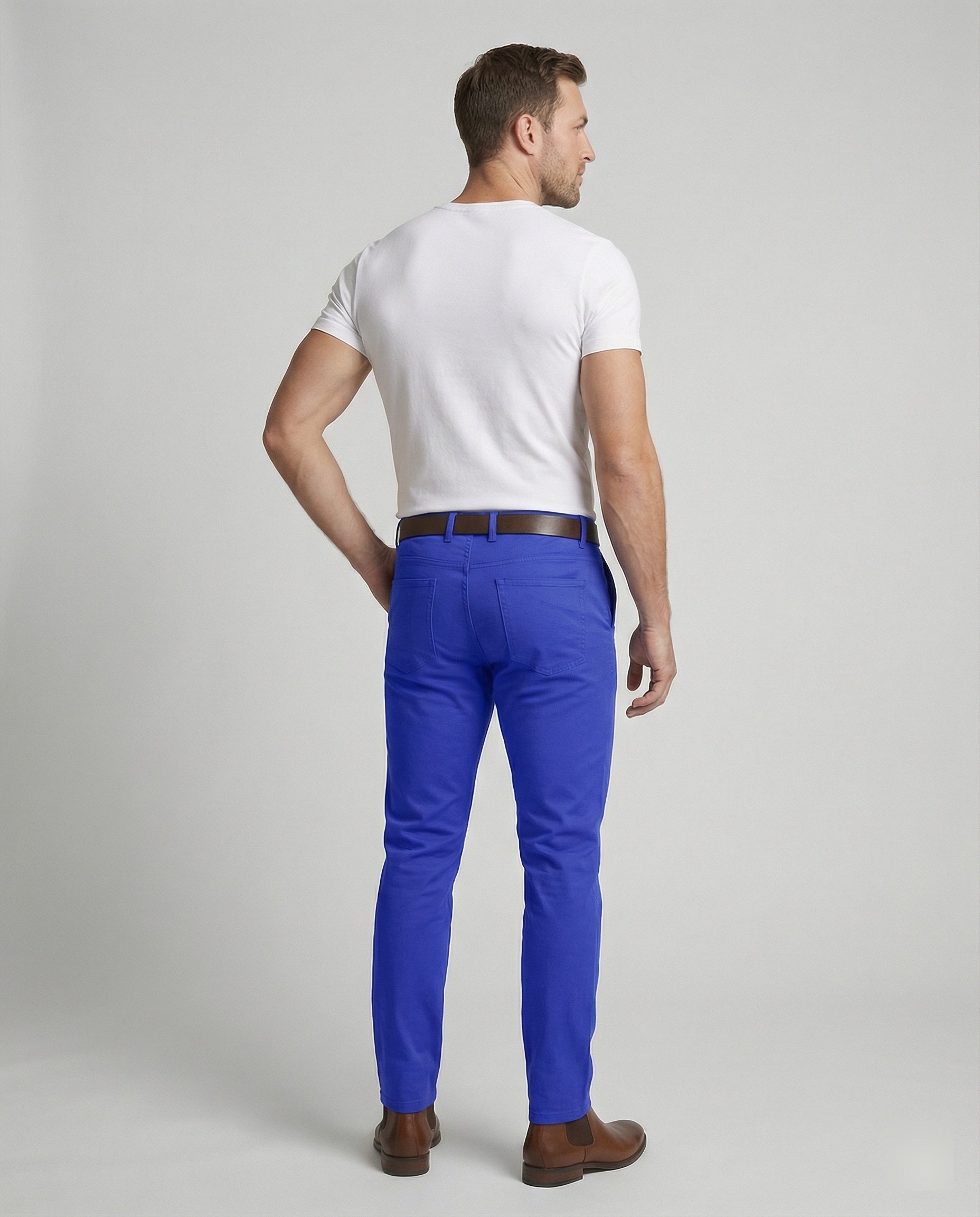 Men's Slim Fit Casual Pants Elastic