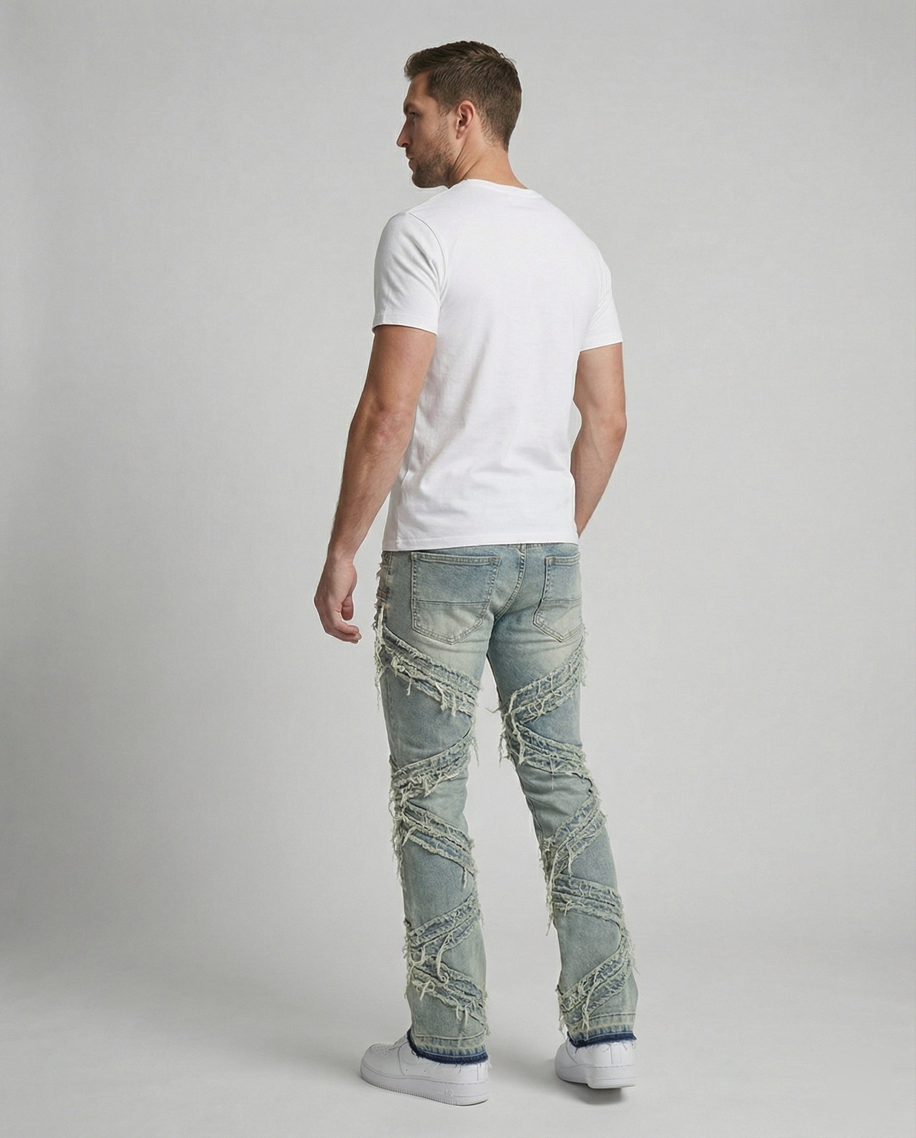 Men's Jeans Destroyed Look Straight