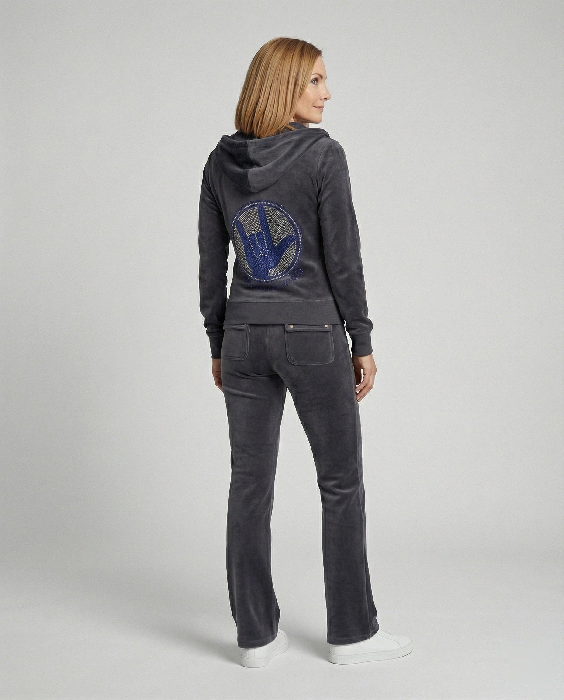 Leisurewear Women's Velour Set Rhinestones