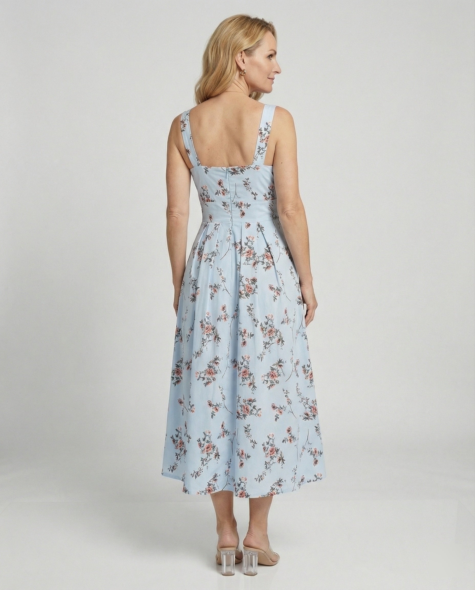 Women Midi Dress Corset Elegant