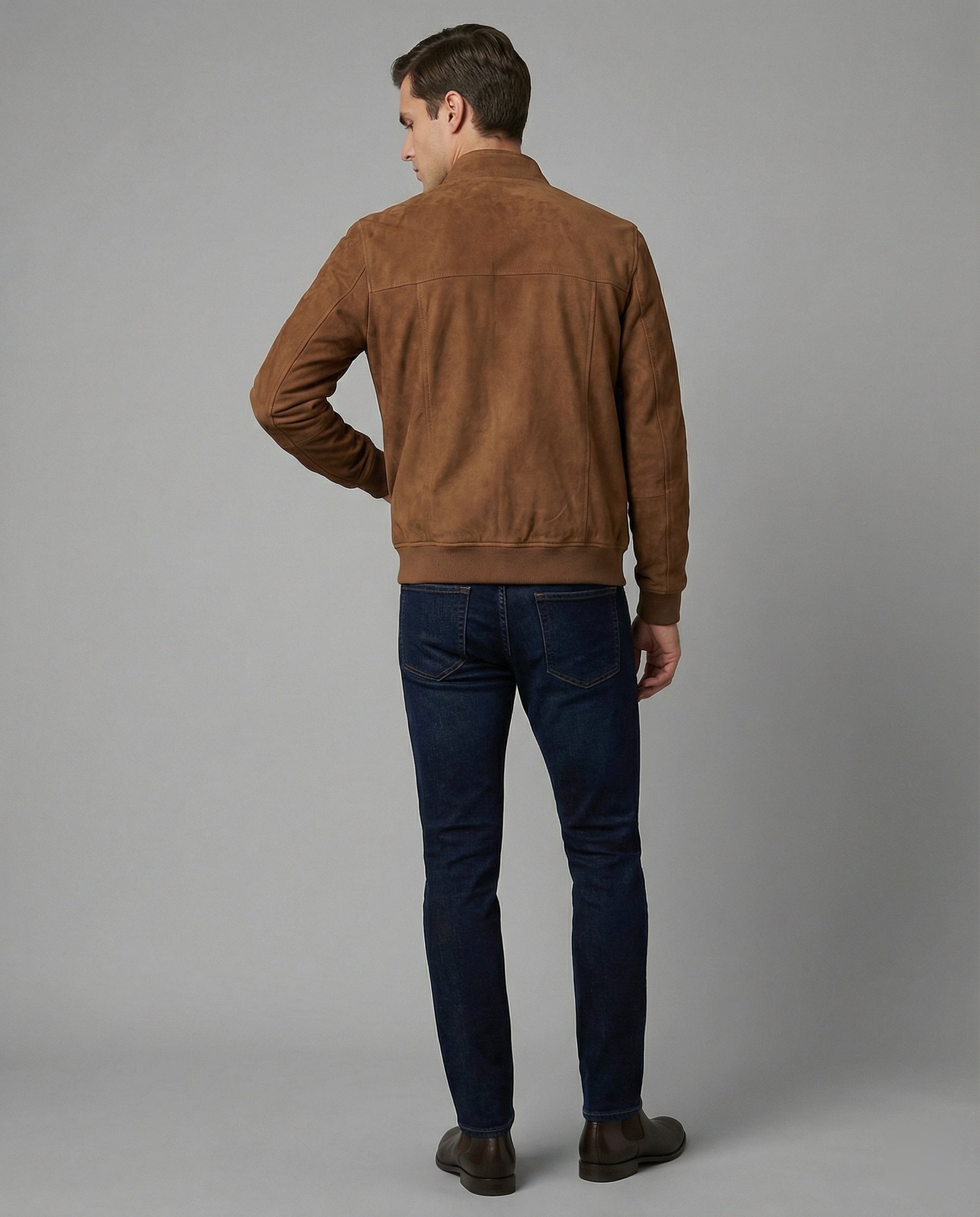 Leisurewear Men Suede Bomber