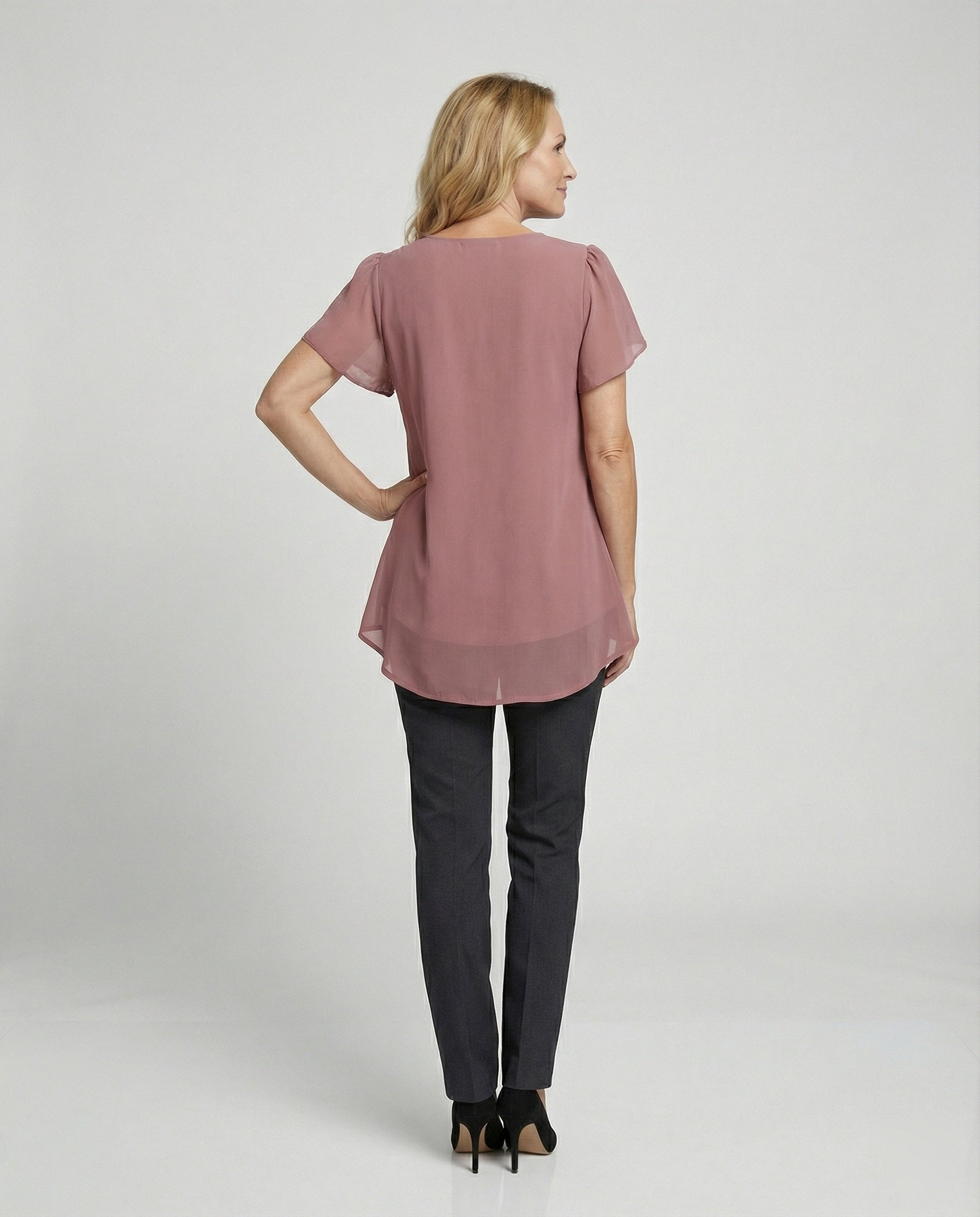 Tunic blouse ladies with butterfly sleeves