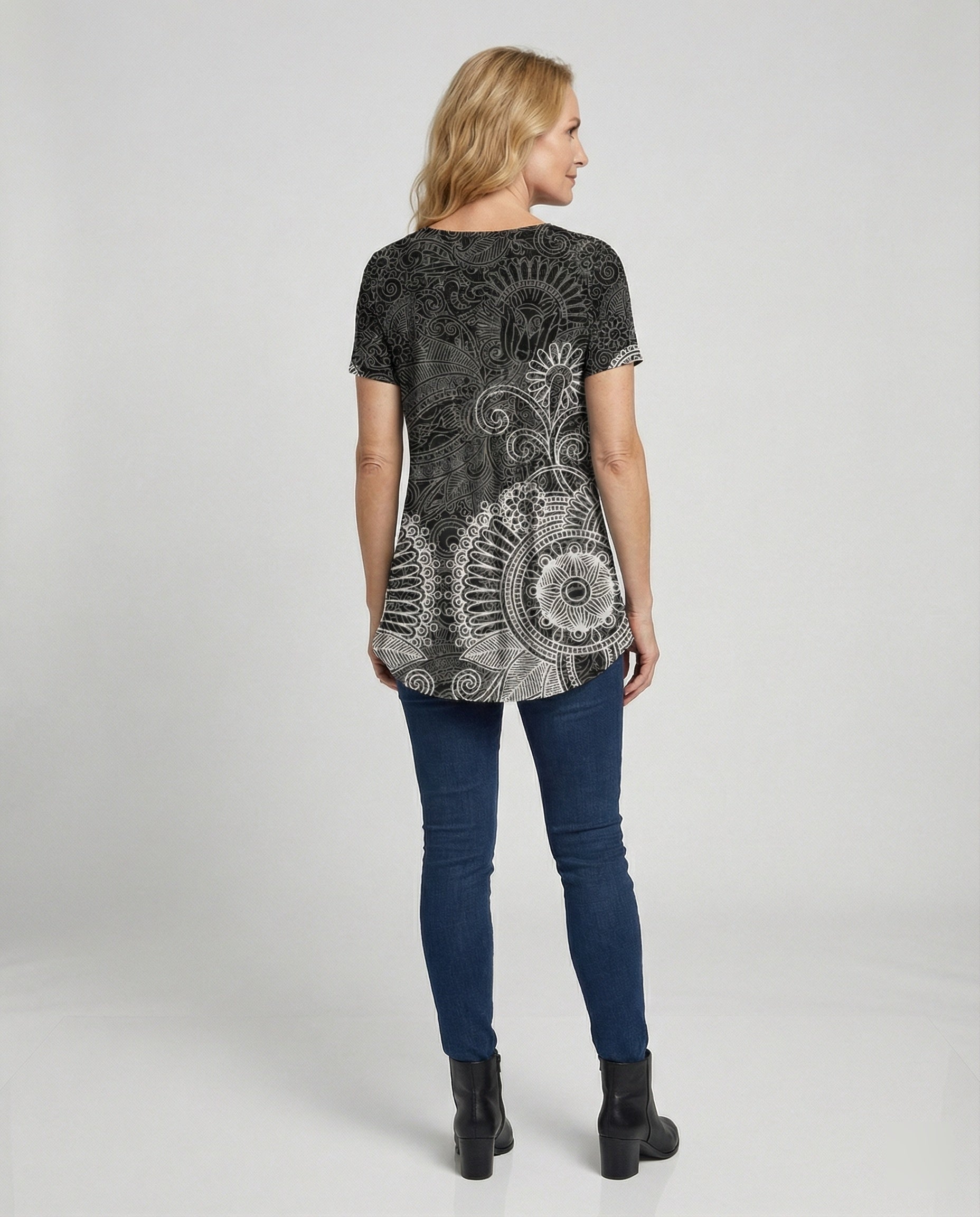Women's Tunic Women's U-Neck Print