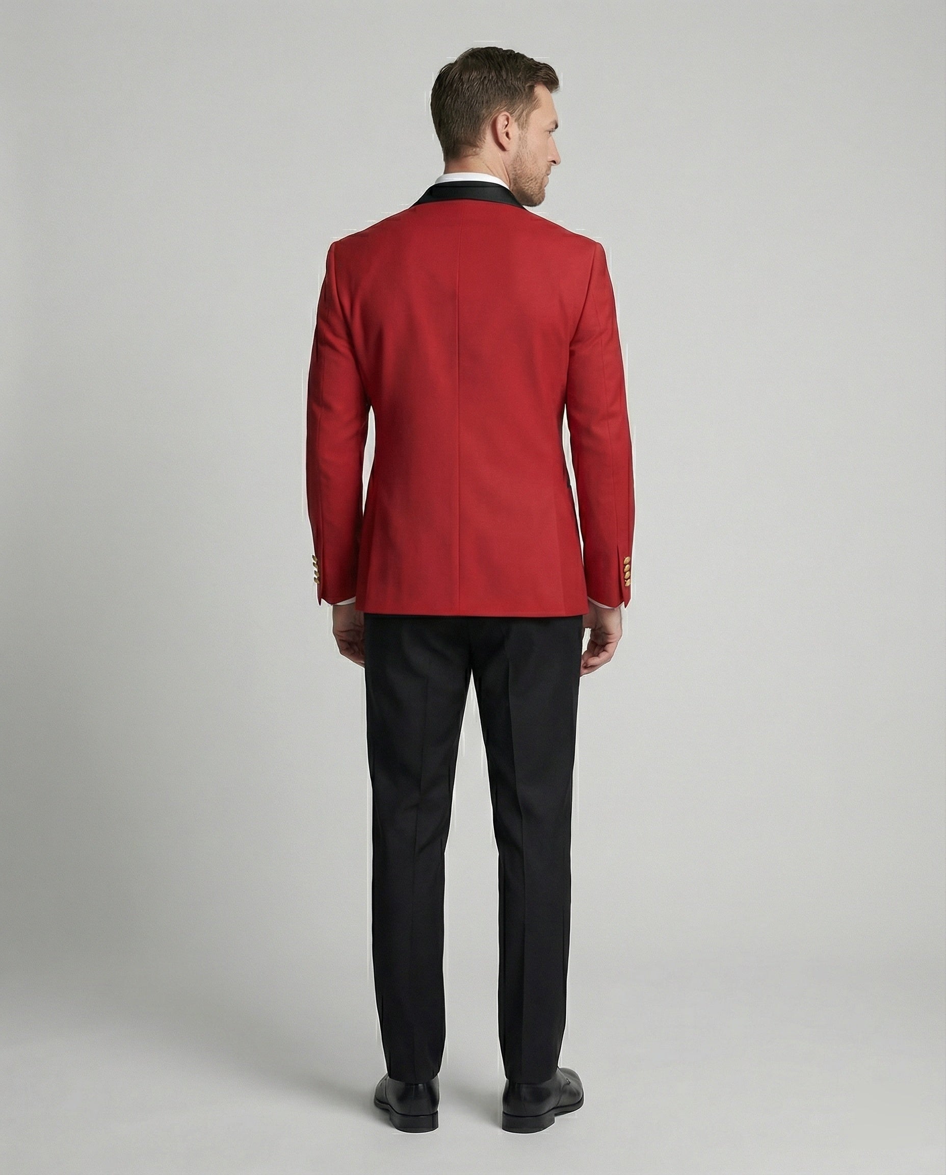 Men's Double-Breasted Blazer – elegant blazer for men with gold buttons