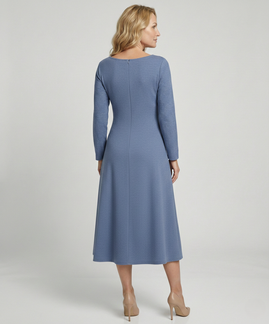 Leisure dress women midi dress flared skirt