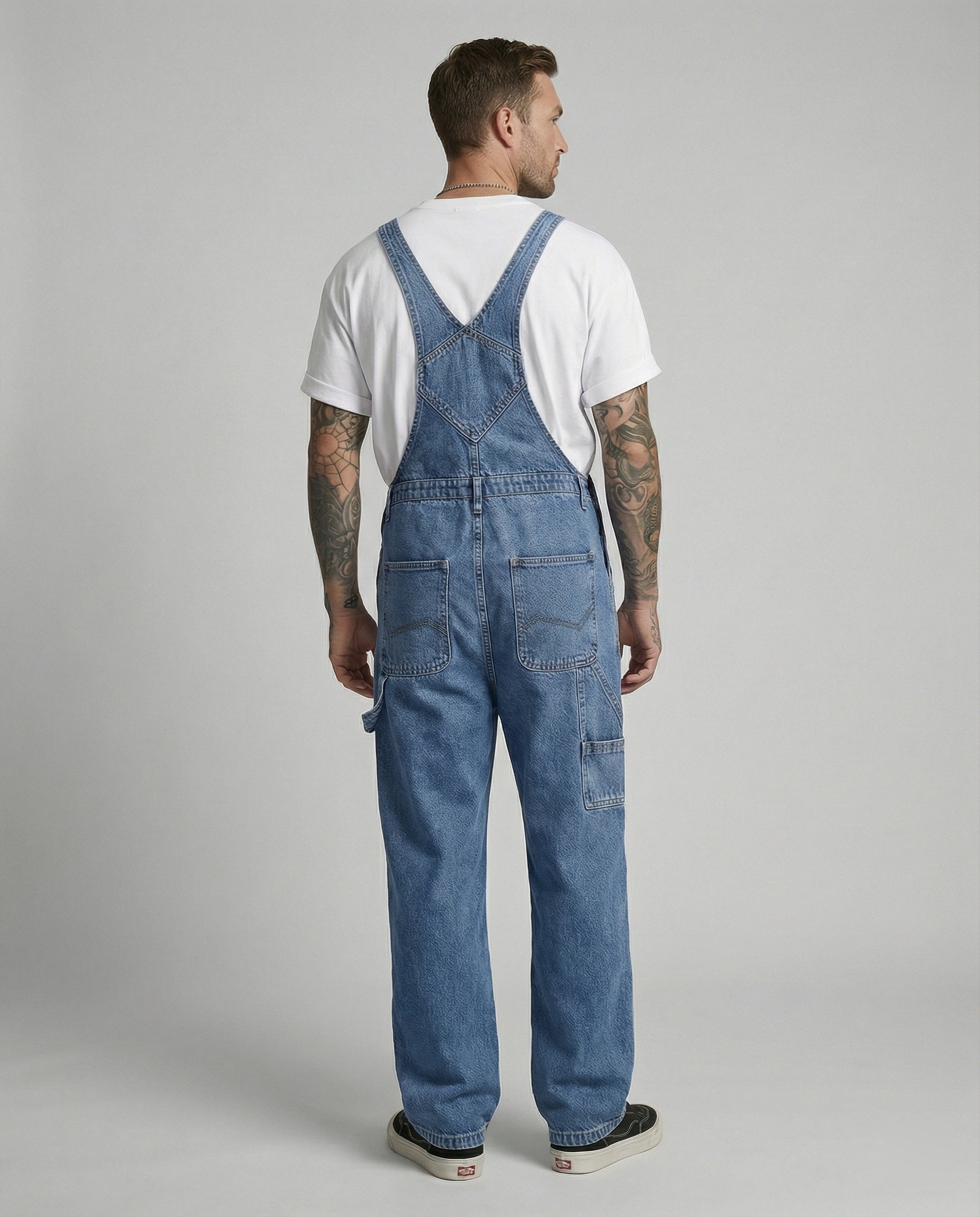 Leisure clothing men's jeans overalls wide