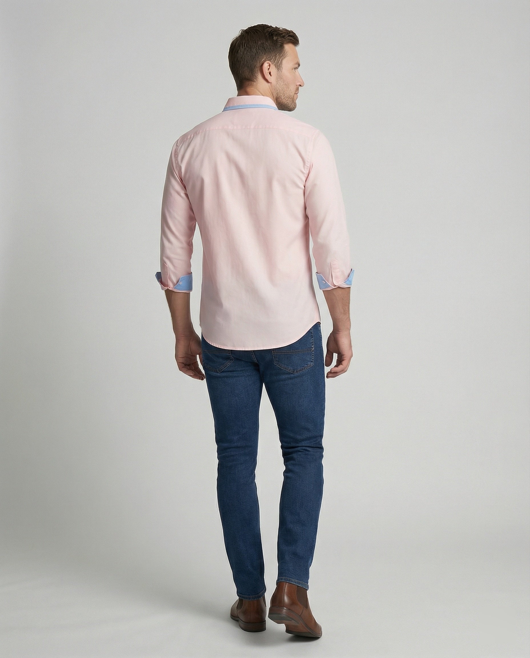 Men's Business Shirt with Kent Collar