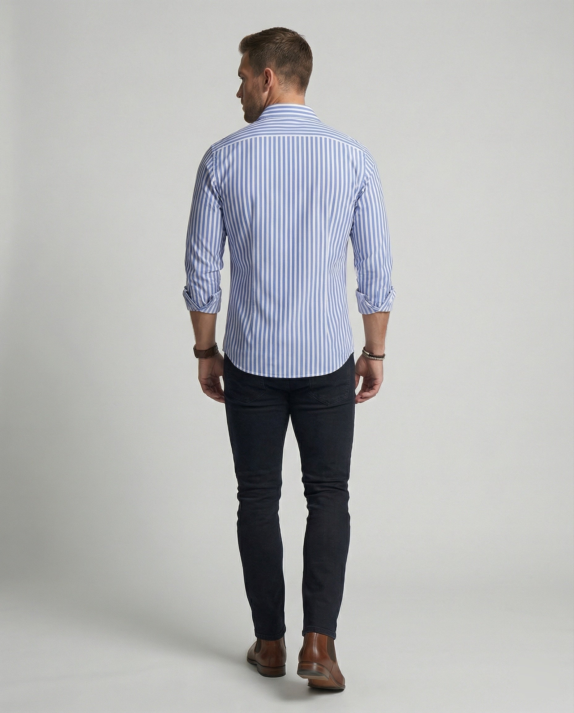 Men's Shirt Striped Kent Collar