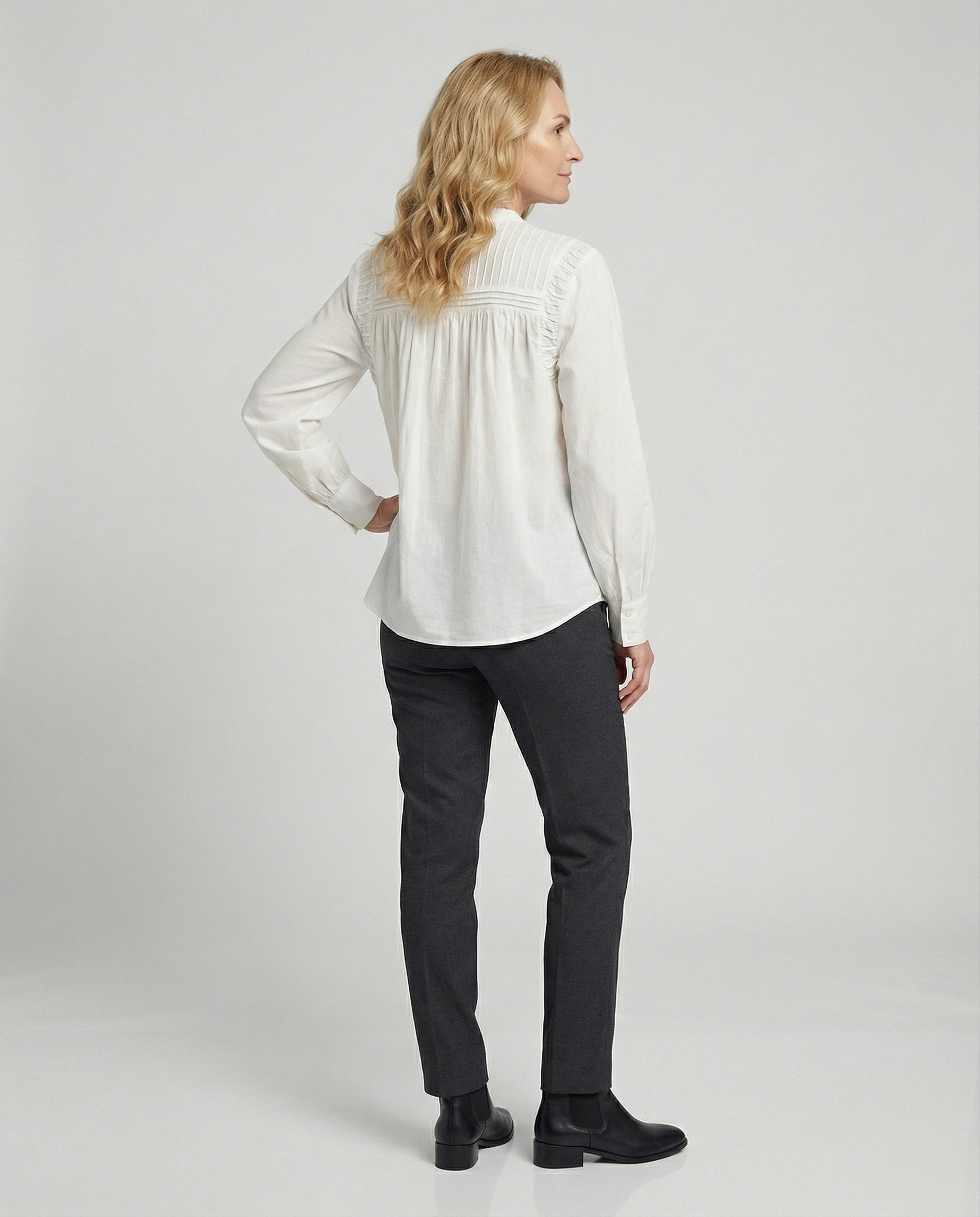 Romantic cotton blouse women