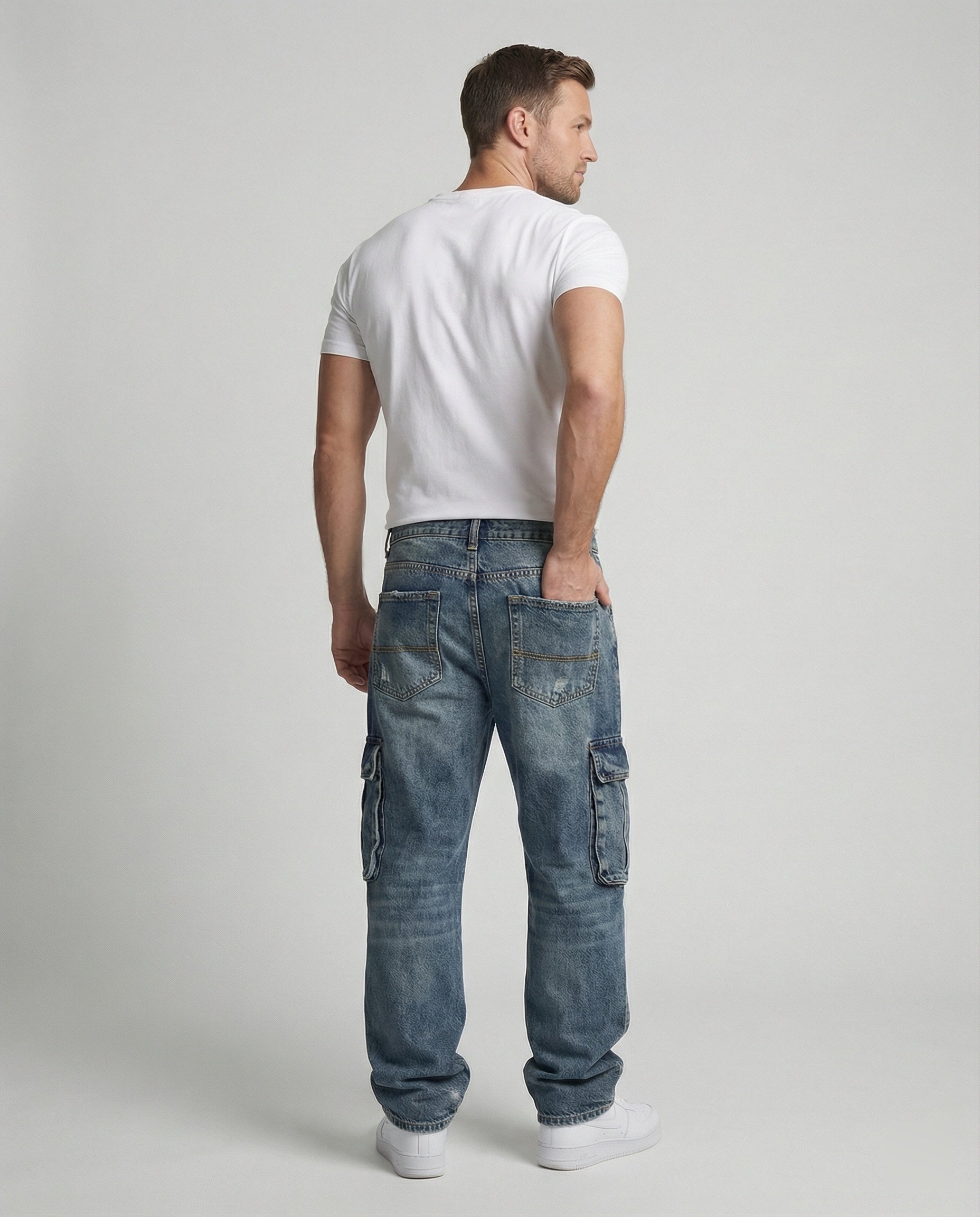Men's Cargo Jeans loose with pockets