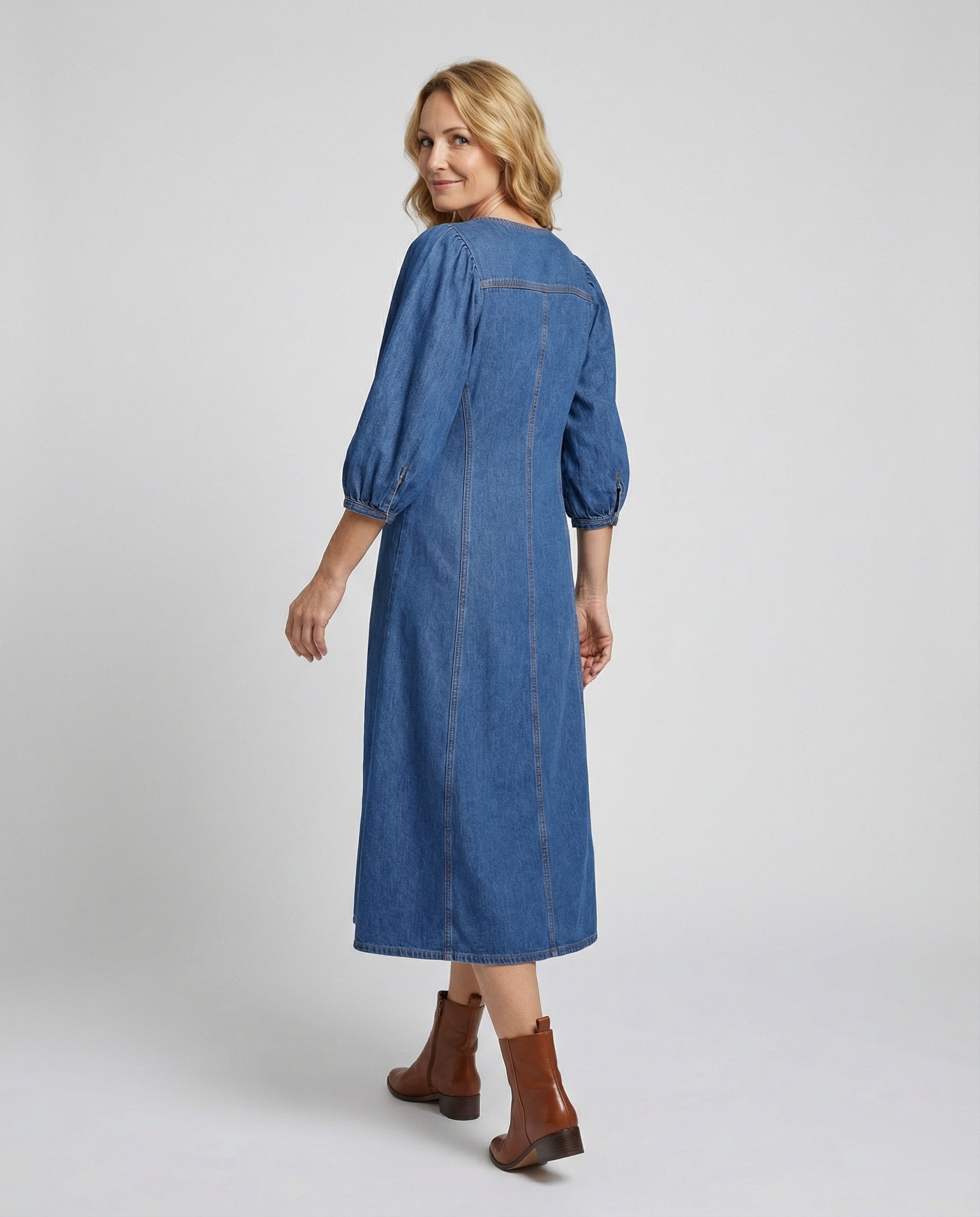 Casual Dress Women Denim A-Line