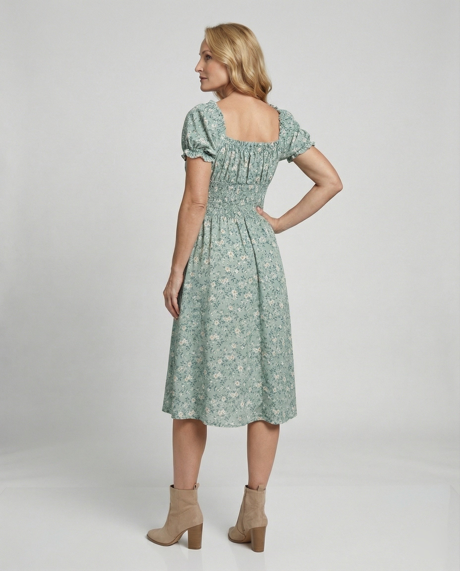 Women Flower Dress Summer Knee-length