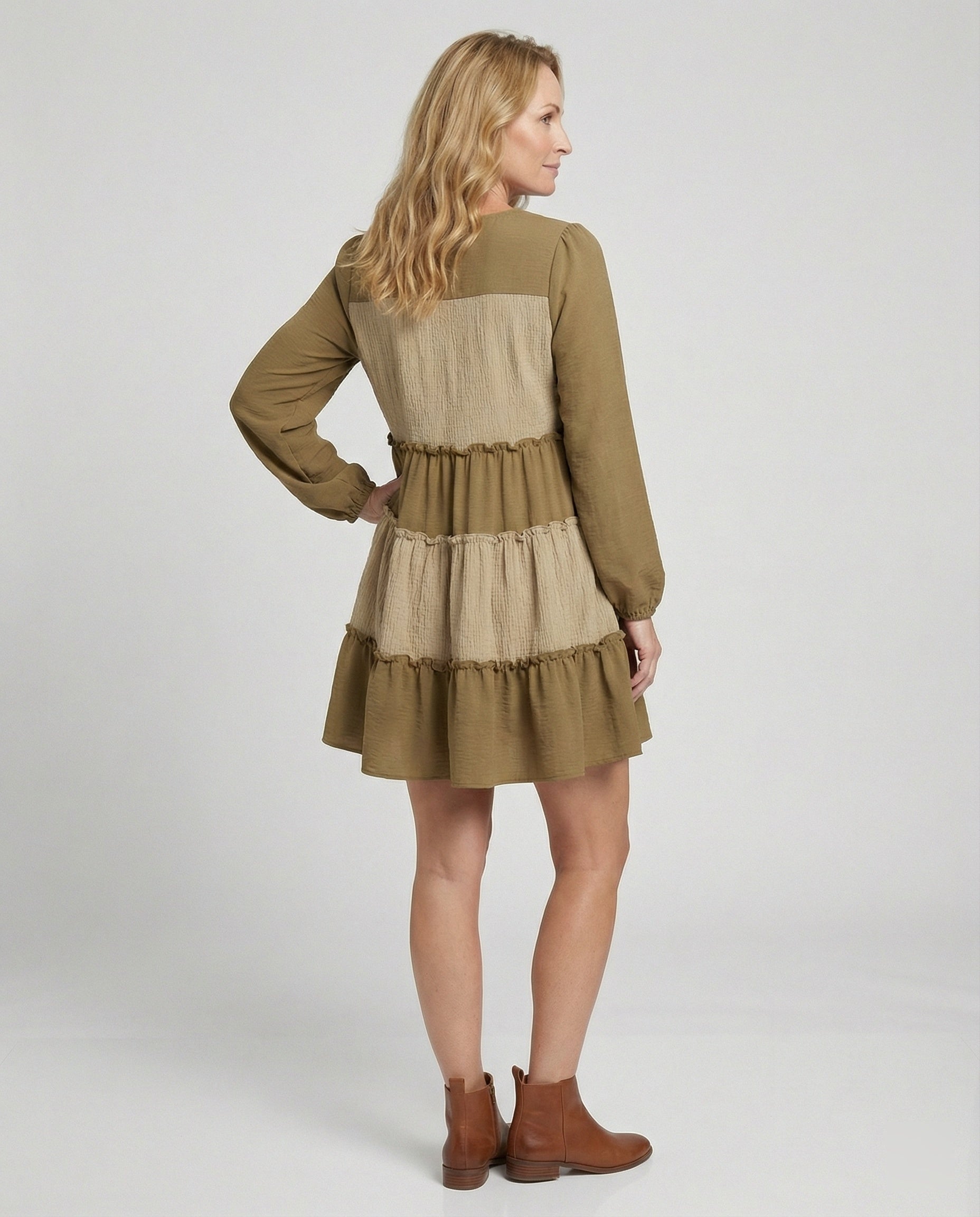 Leisure dress women's A-line mini dress