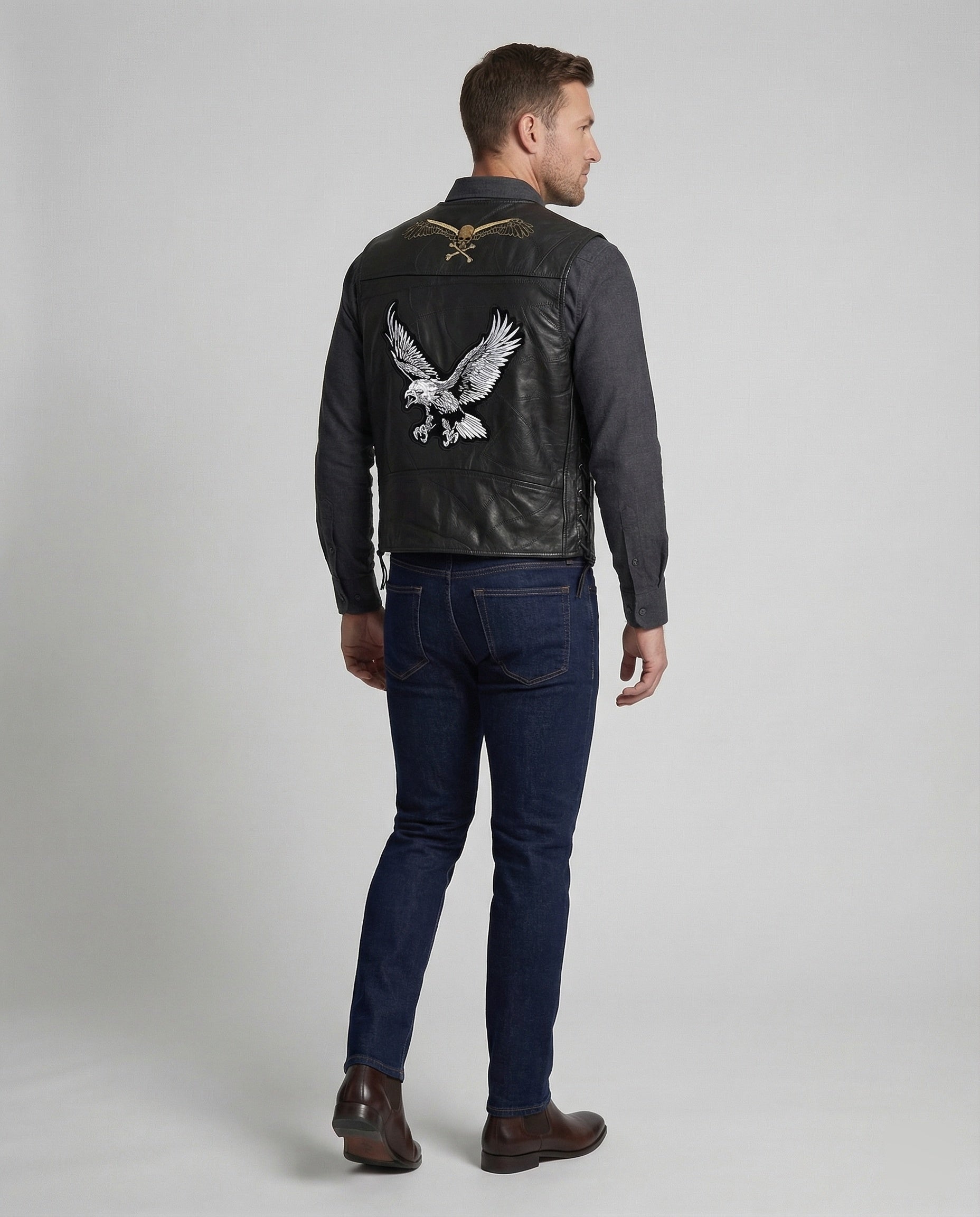 Men's Biker Leather Vest