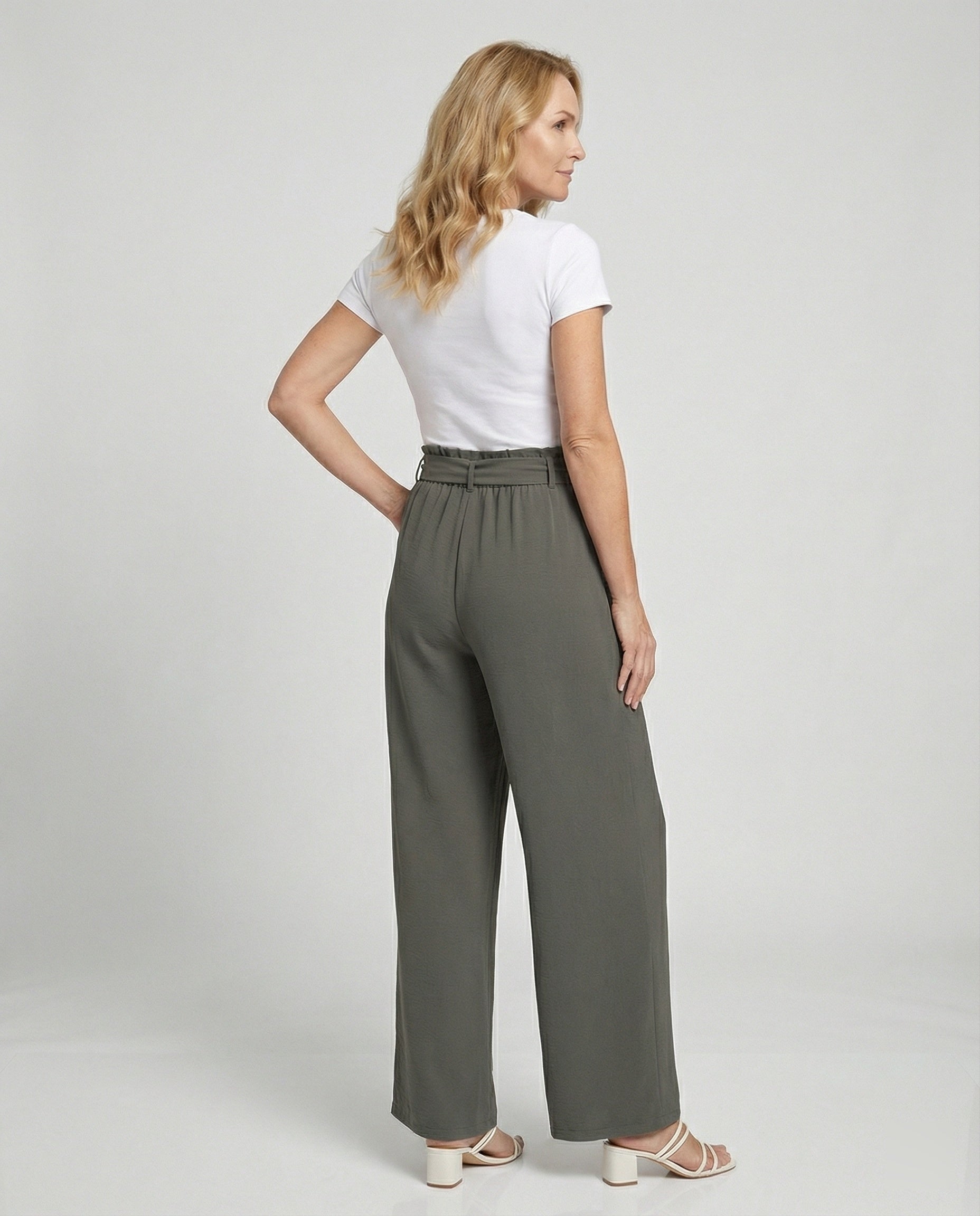 Women's Fabric Trousers Women's Palazzo High Waist