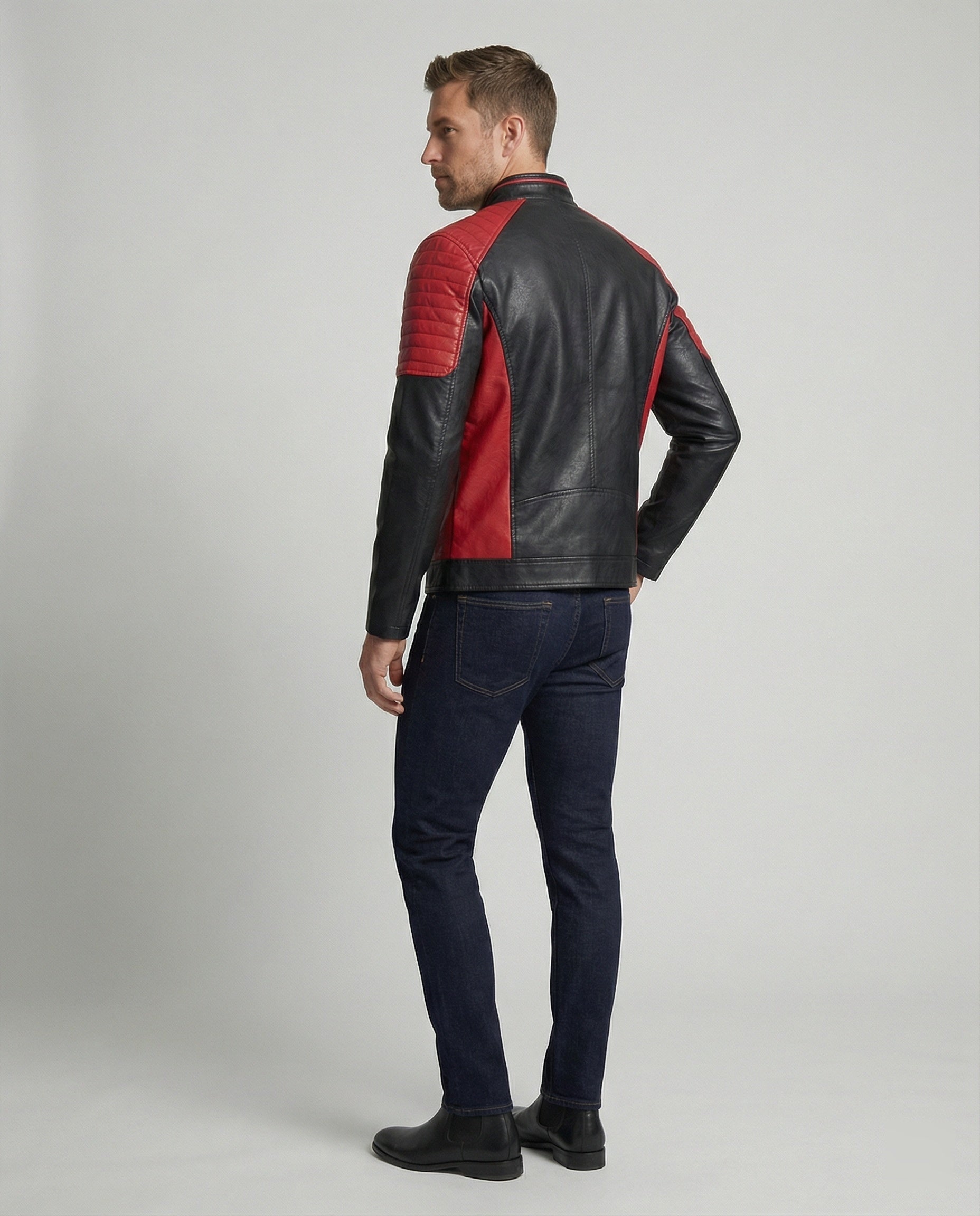 Men's Biker Jacket Motorsport Style