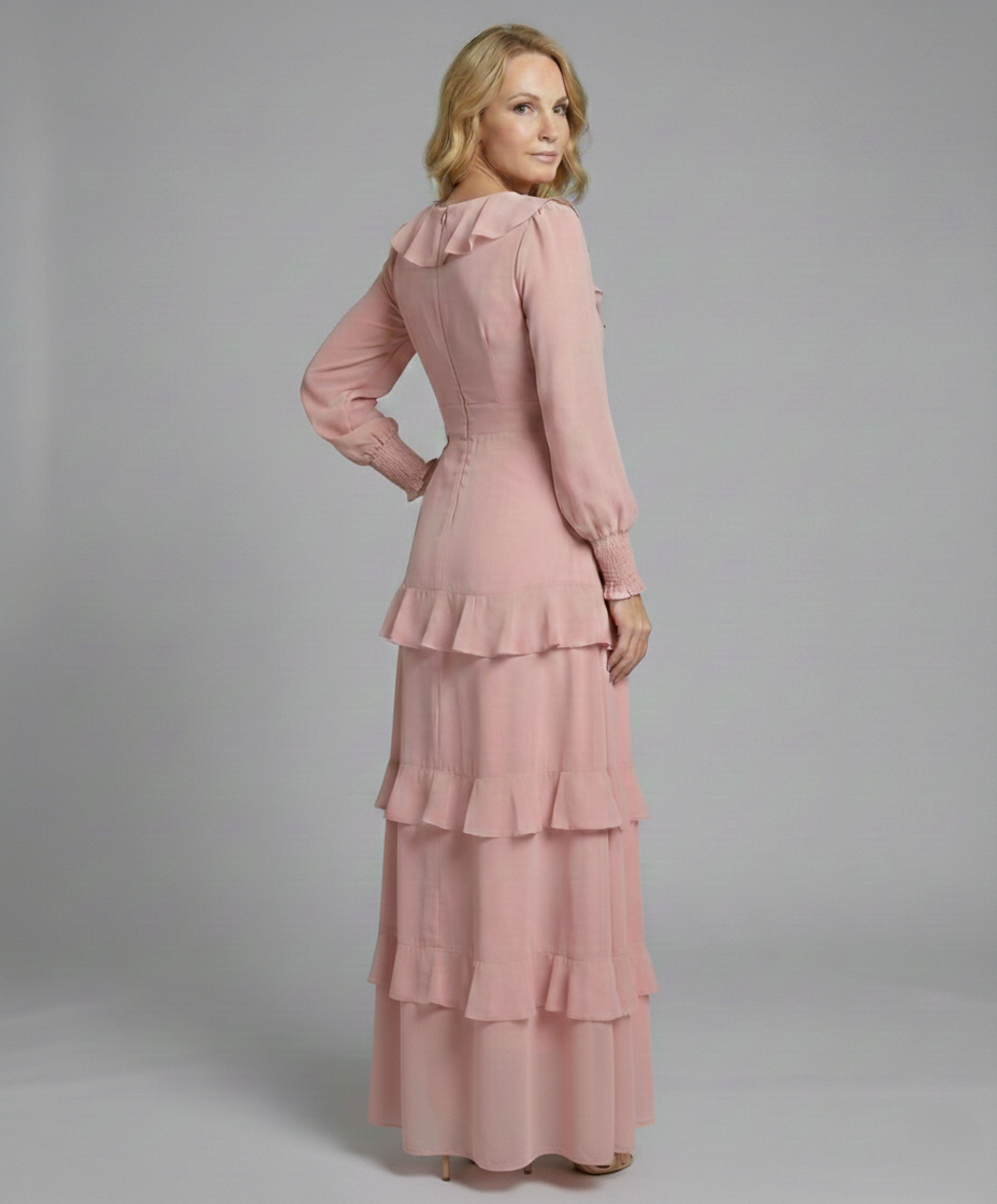 Maxi dress summer women balloon sleeves