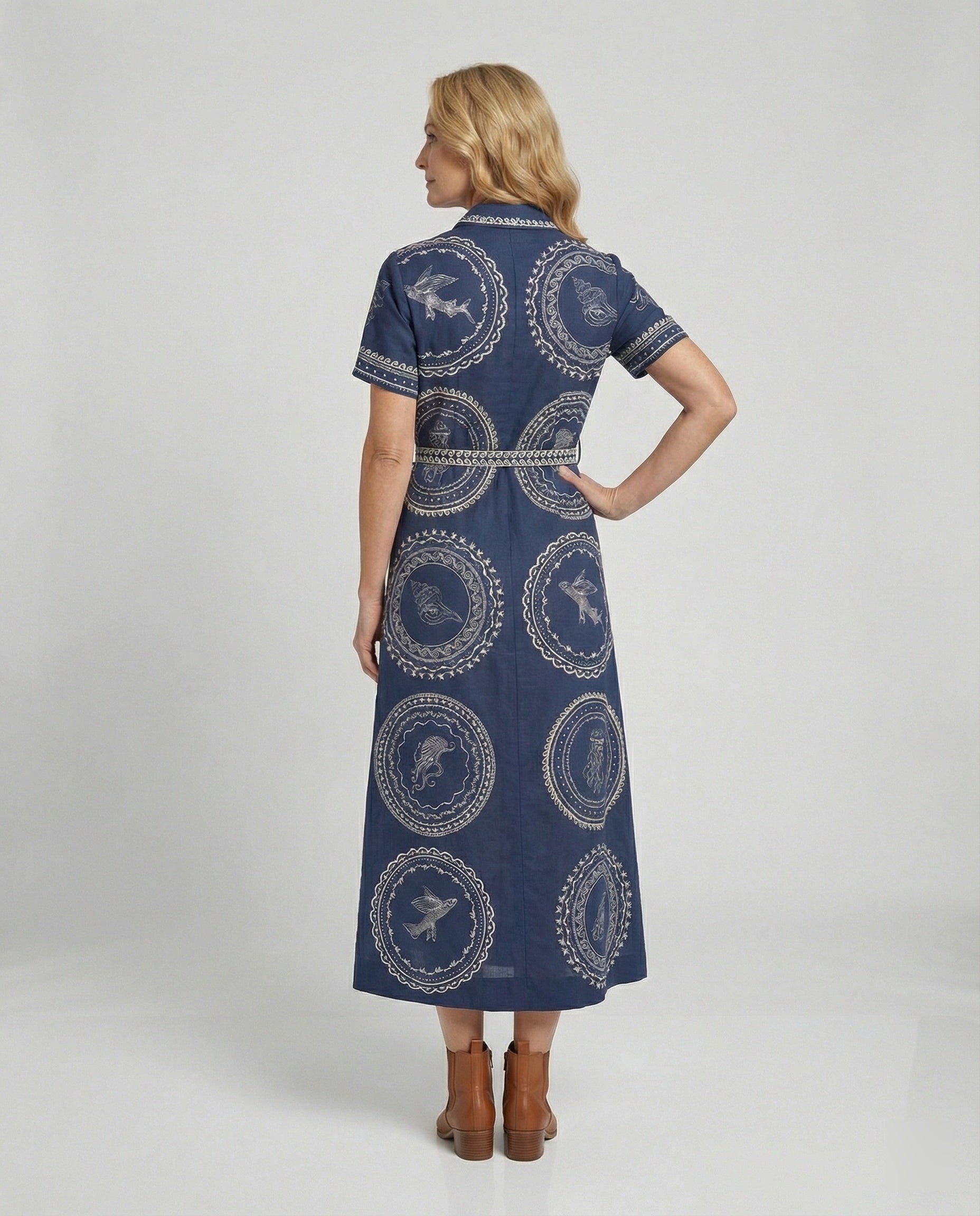 Maxi dress women shirt dress print