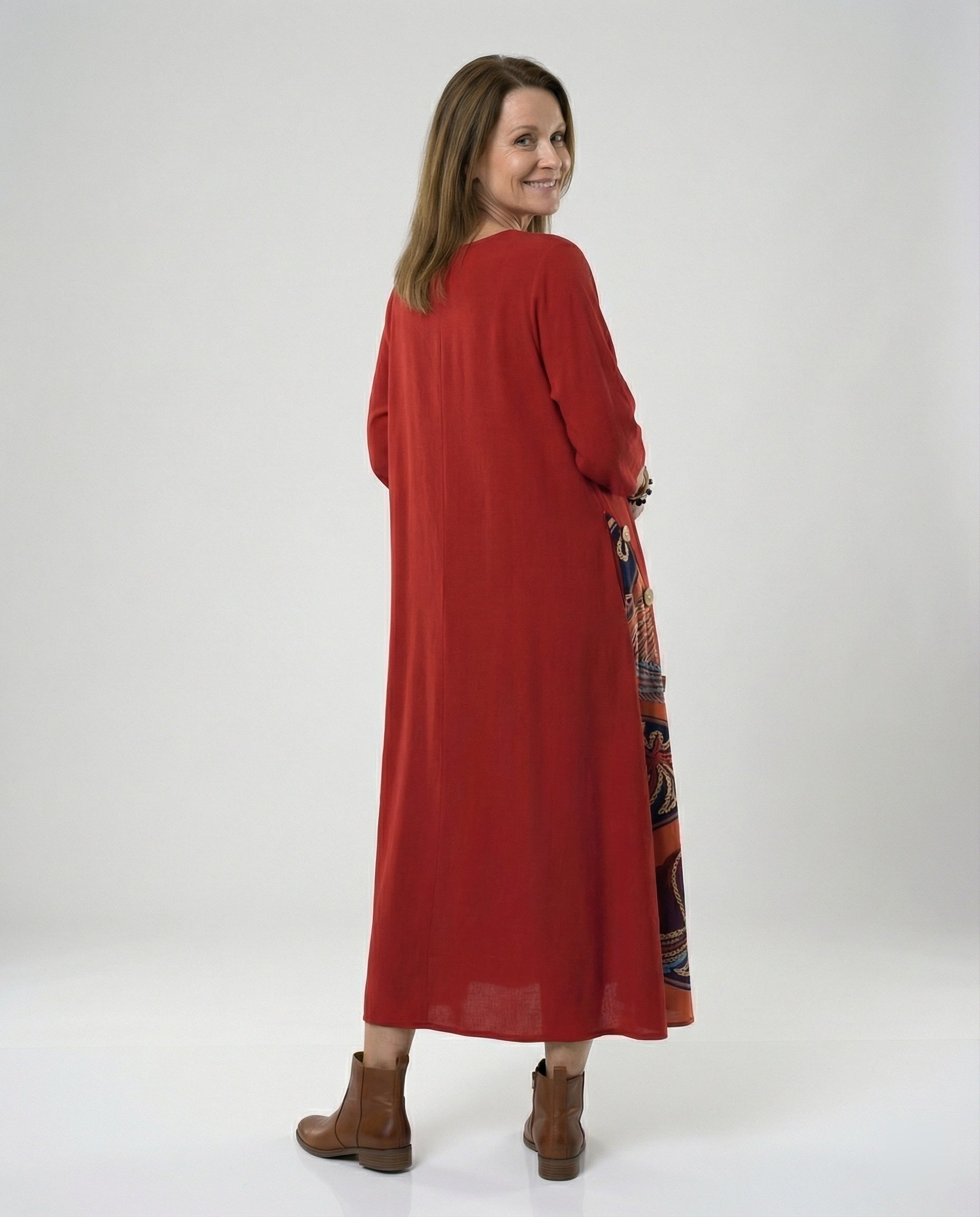 Women Maxi Dress Print Asymmetrical