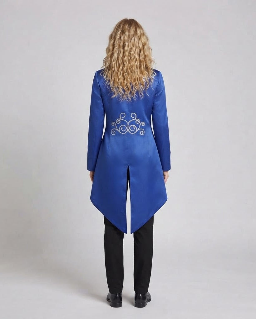 Women elegant tailcoat with elaborate embellishments and noble accents Chichicherry
