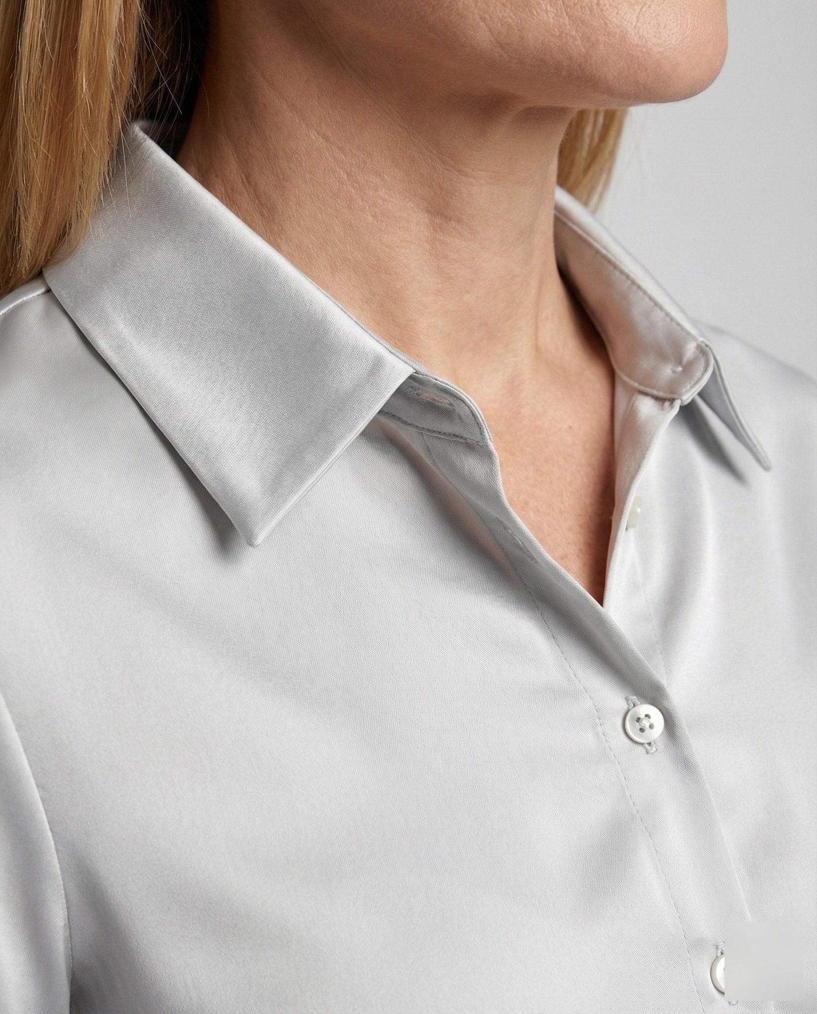 Blouse Women Satin Knot Waist - Chichicherry