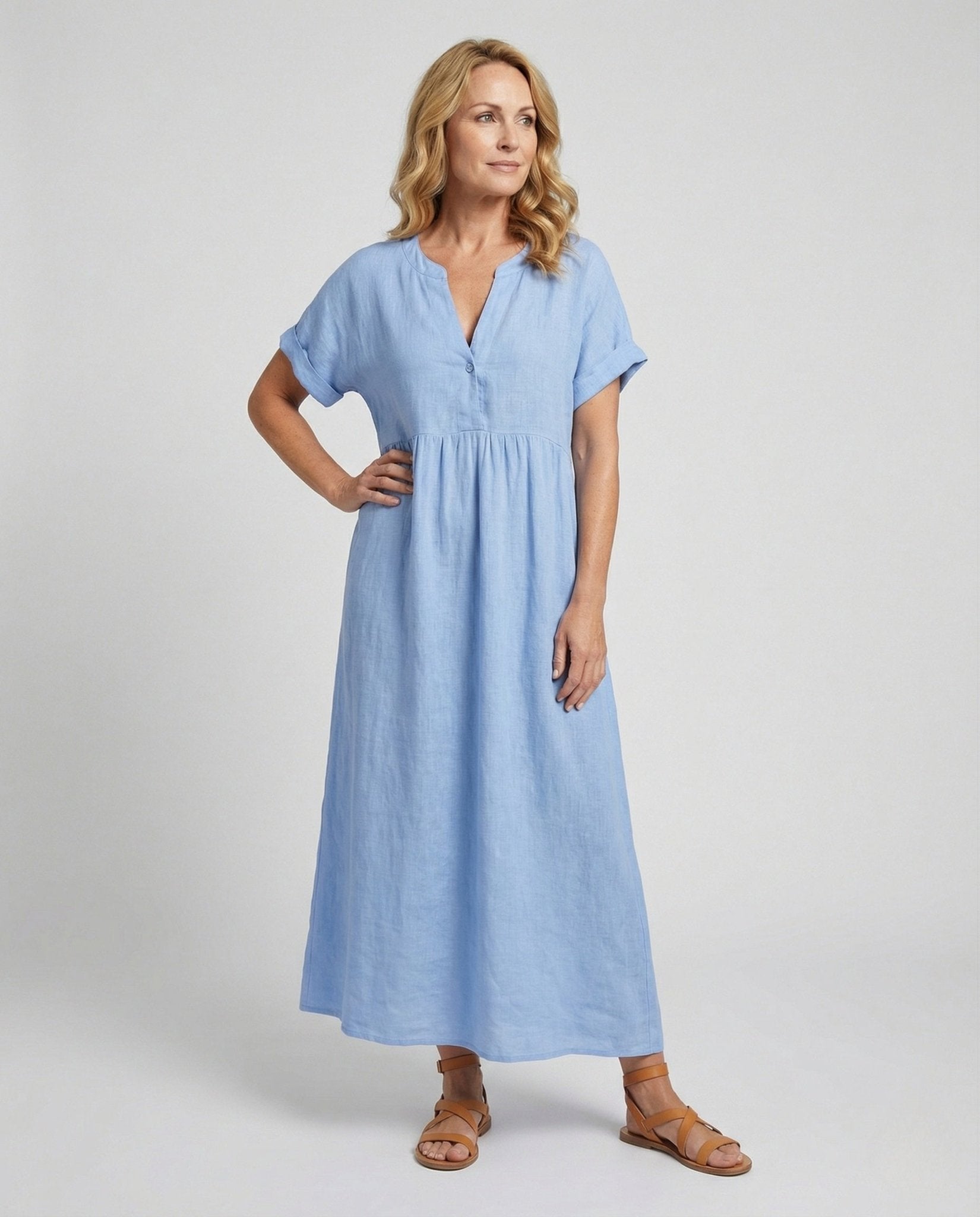 Blouse Women's Short Sleeve Kent Collar - Chichicherry