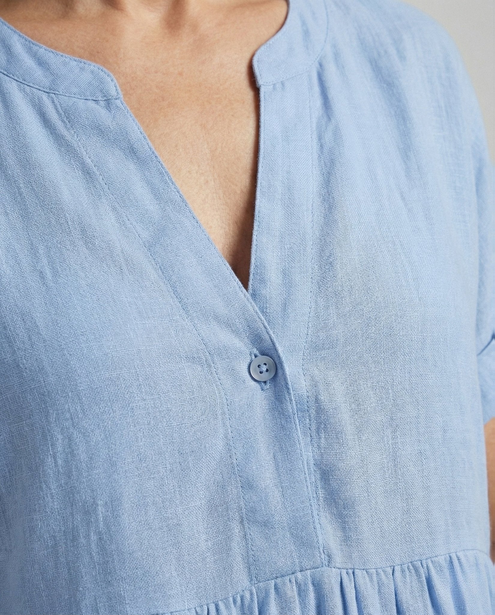 Blouse Women's Short Sleeve Kent Collar - Chichicherry