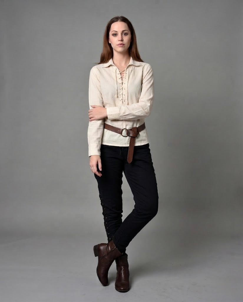Women's casual long sleeve with drawstring Chichicherry