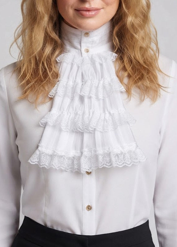 Women's Ruffled Shirt with Elegant Collar Chichicherry