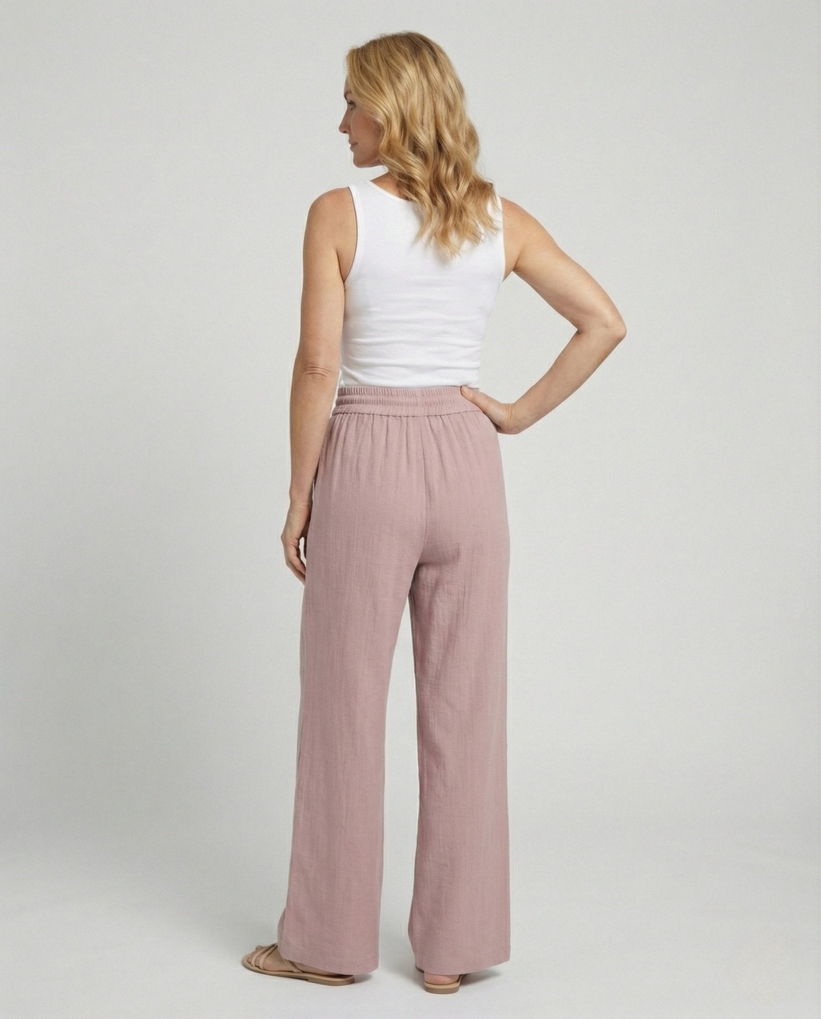 Casual Clothing Women's Linen Pants Wide - Chichicherry