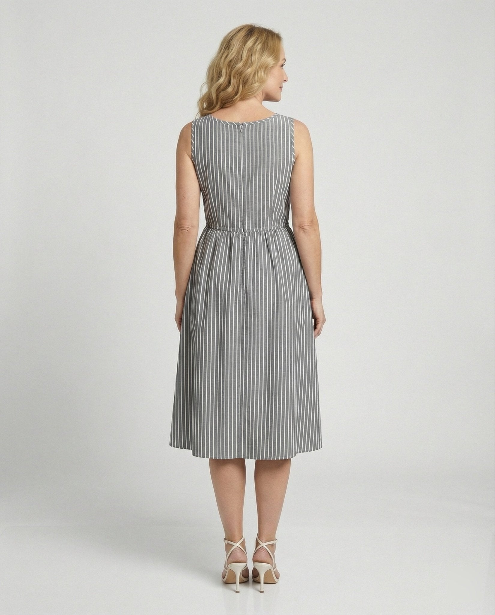 Casual dress women midi dress A-line - Chichicherry