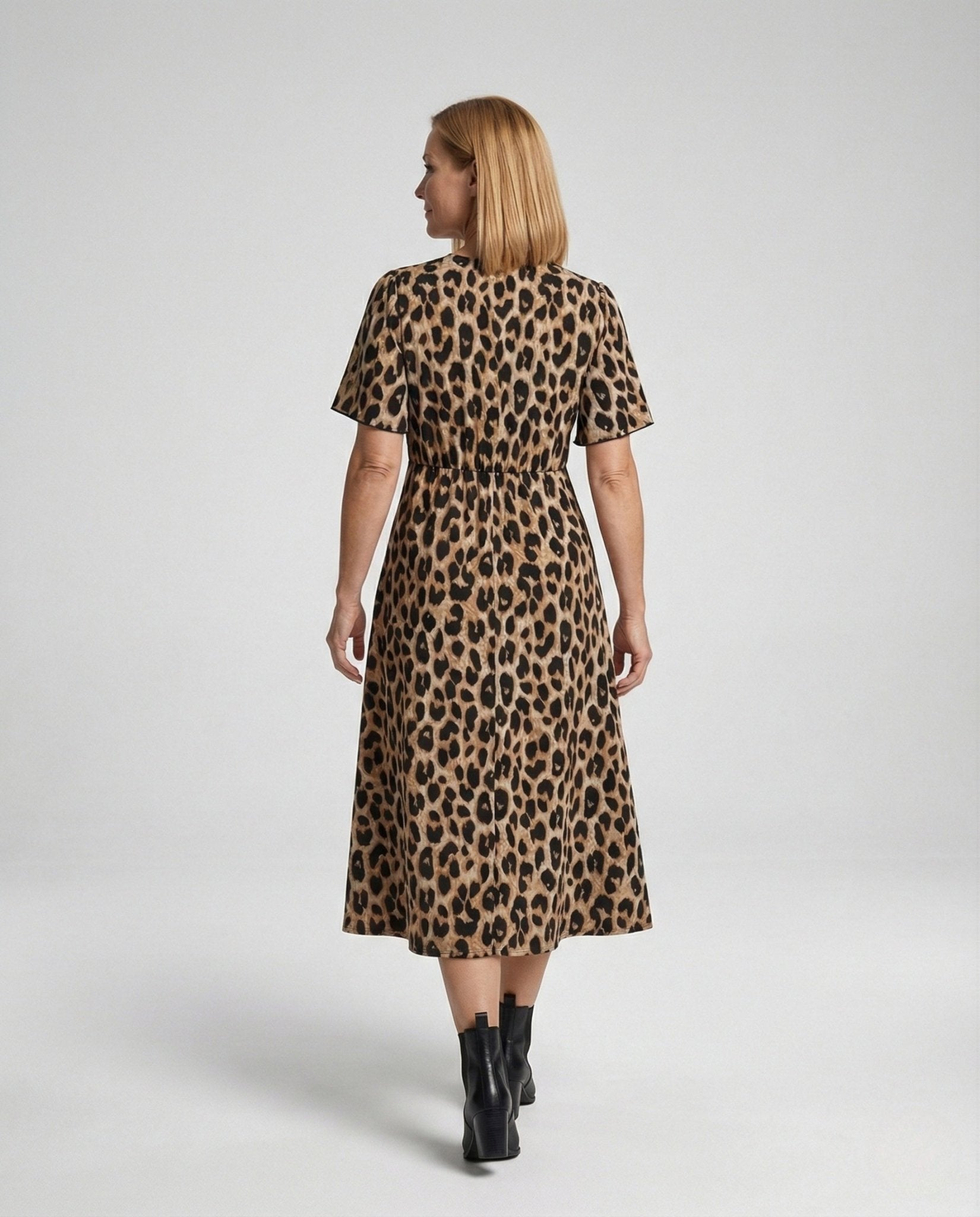 Casual dress women midi dress A-line - Chichicherry
