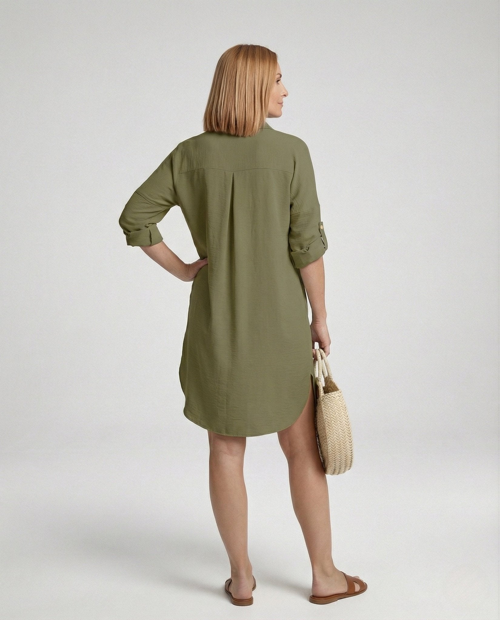 Casual dress women oversized shirt dress - Chichicherry
